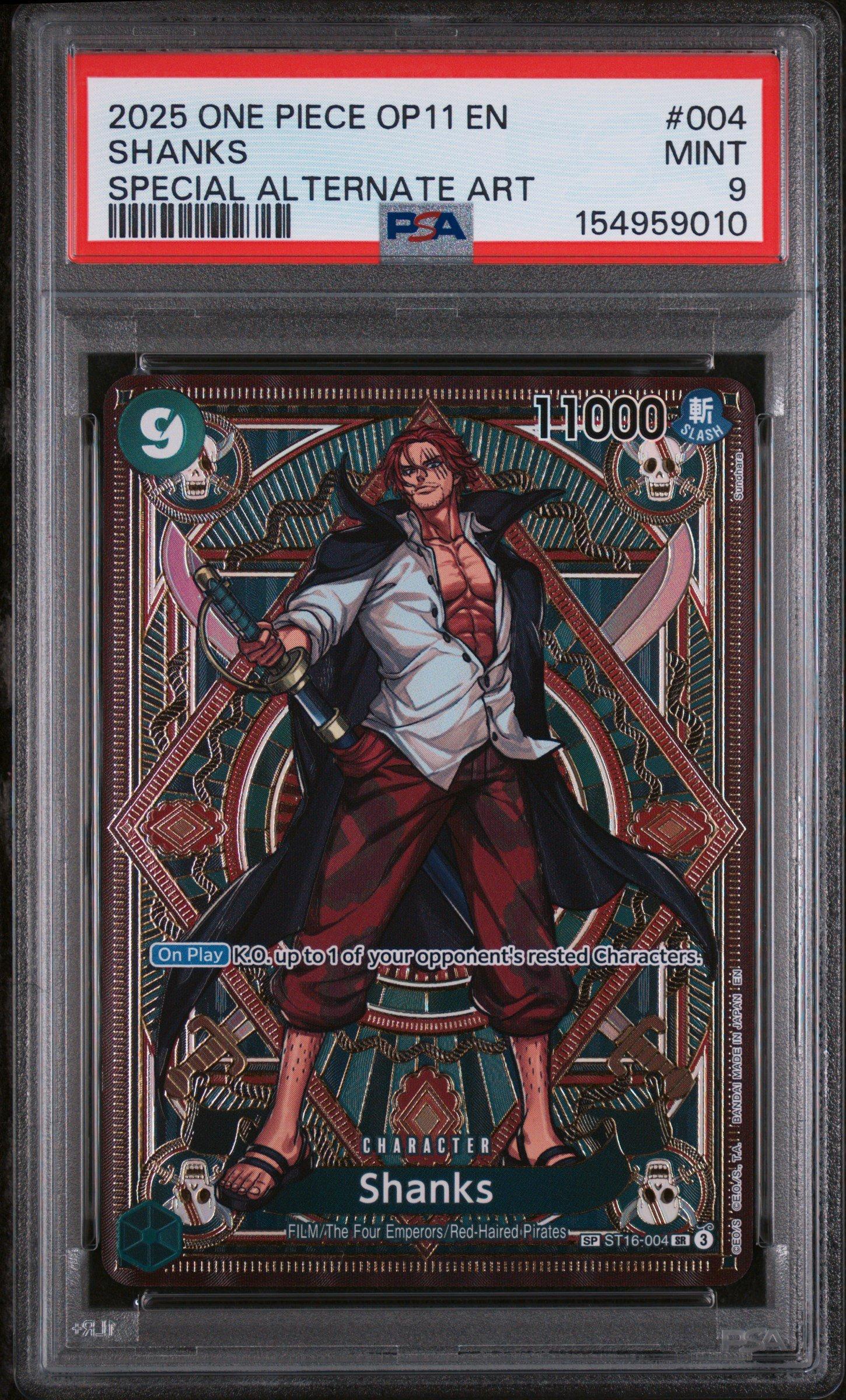 2025 One Piece Op11-a Fist Of Divine Speed 004 Shanks Special