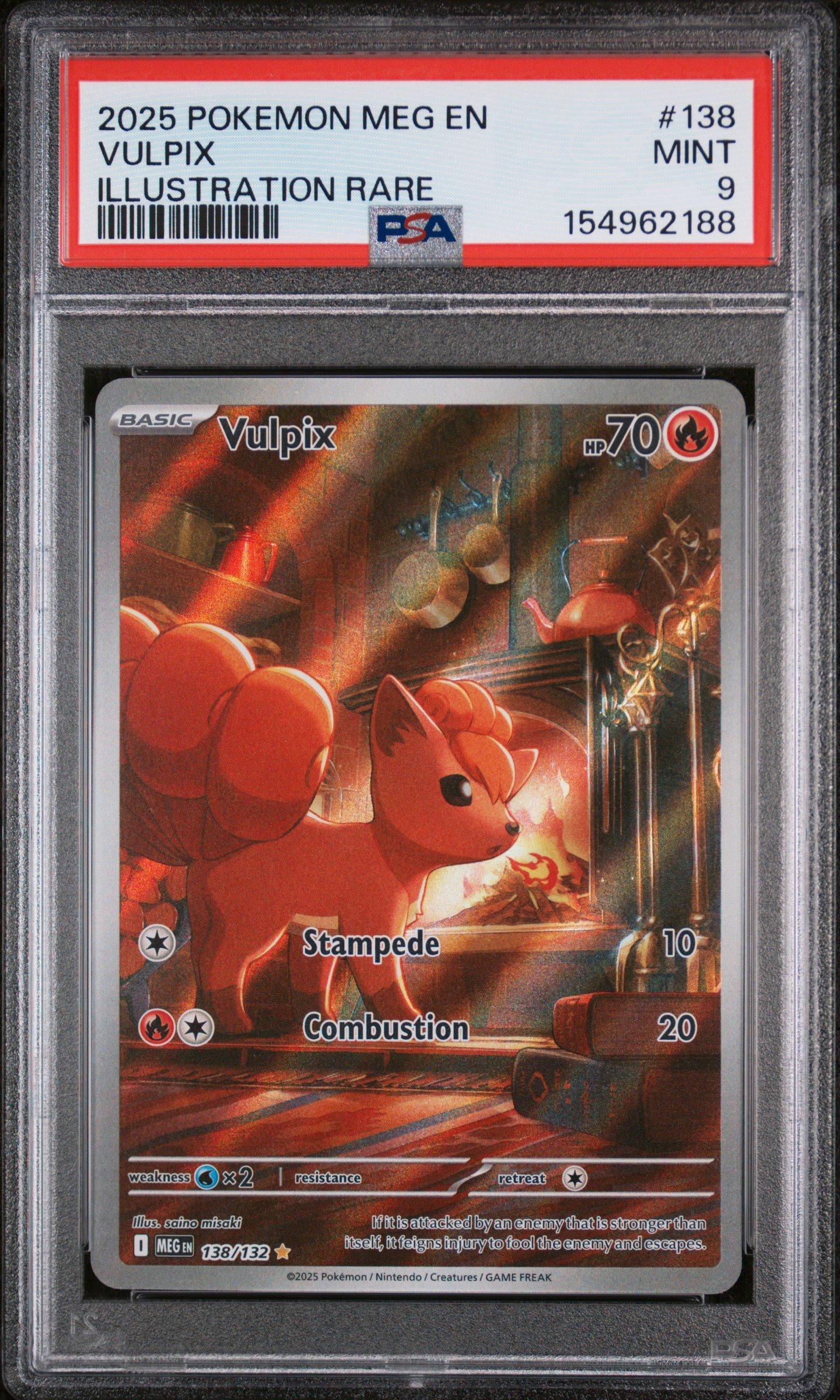 2025 Pokemon Meg En-mega Evolution 138 Vulpix Illustration Rare