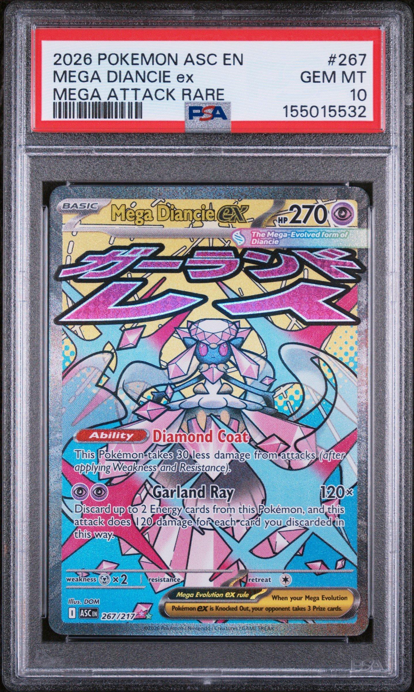 2026 Pokemon Asc En-ascended Heroes 267 Mega Diancie Ex Mega