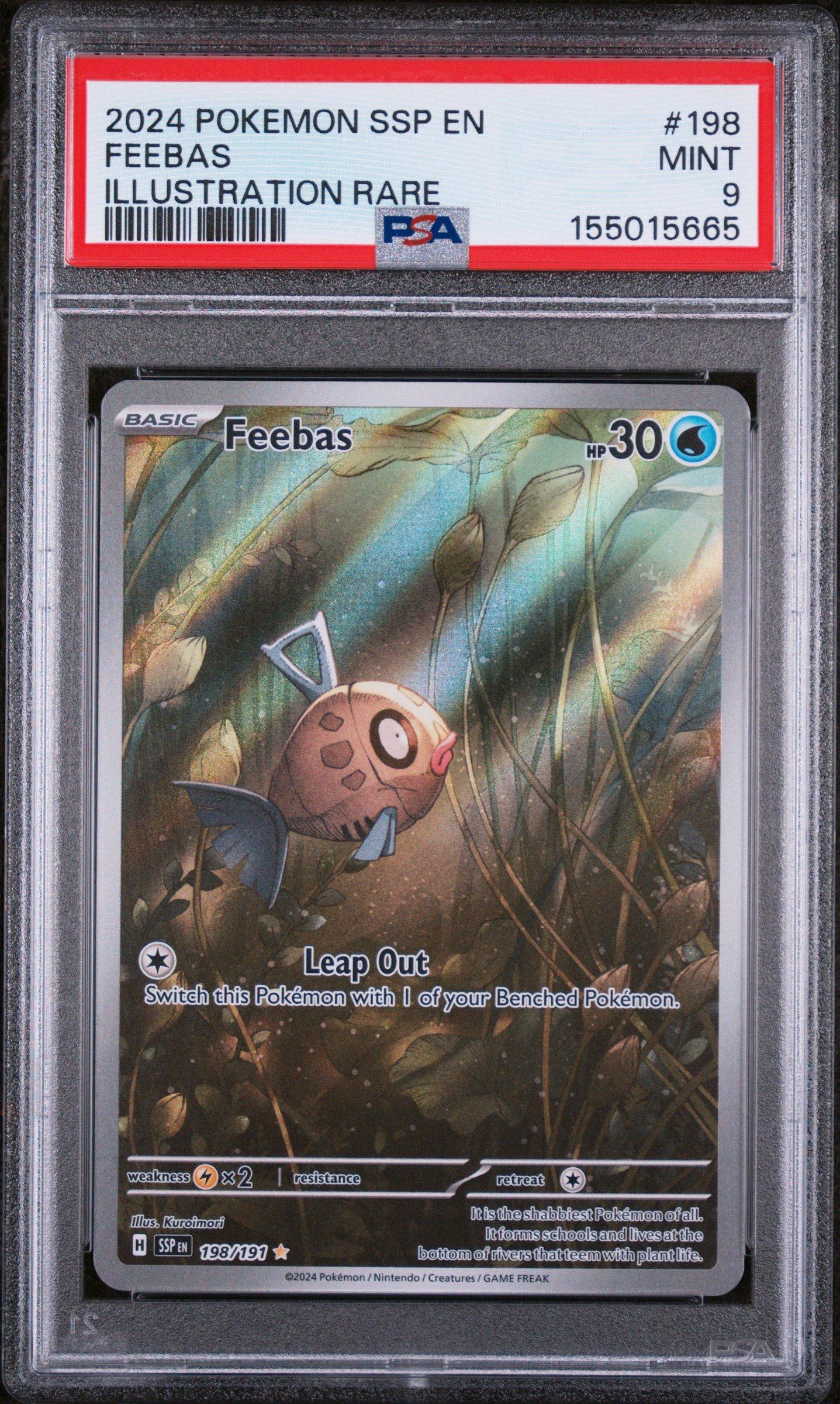 pokemon feebas card POKMON GAME sv8 025/106 C style setup or your main portfolio 2024 Pokemon Ssp En-surging Sparks