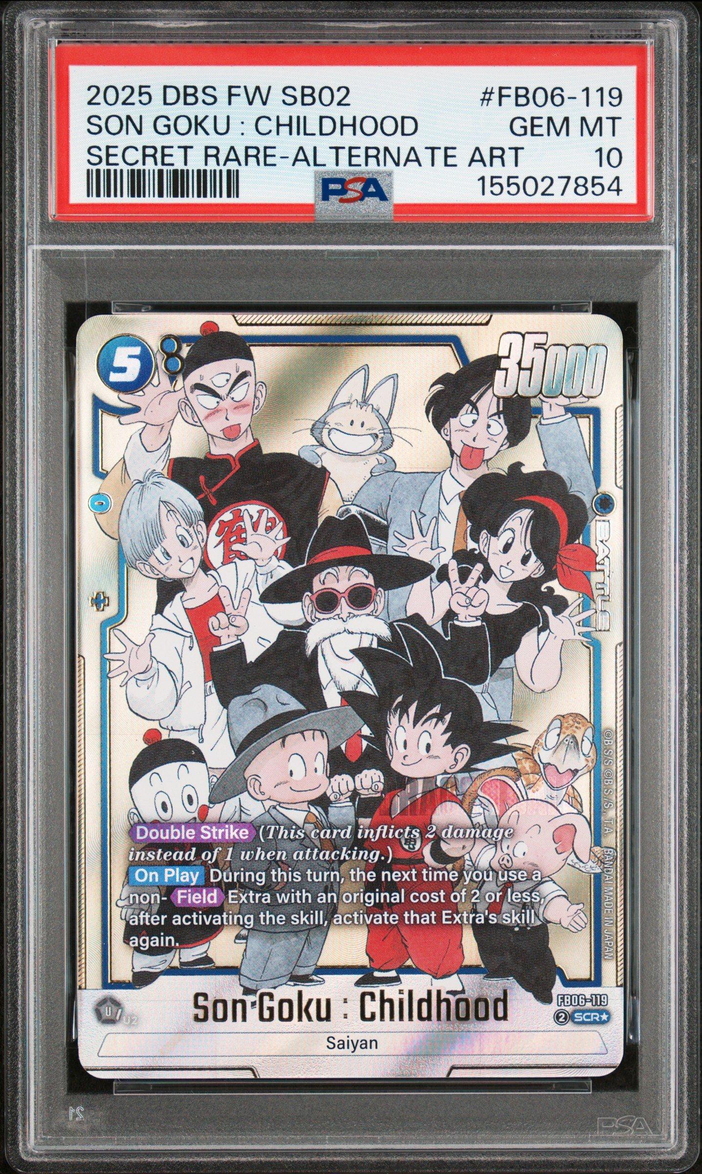 2025 DRAGON BALL 孫悟空 GEM MT 10 PSA10 2025 Dragon Ball Super Card Game Fusion World Manga Booster 02
