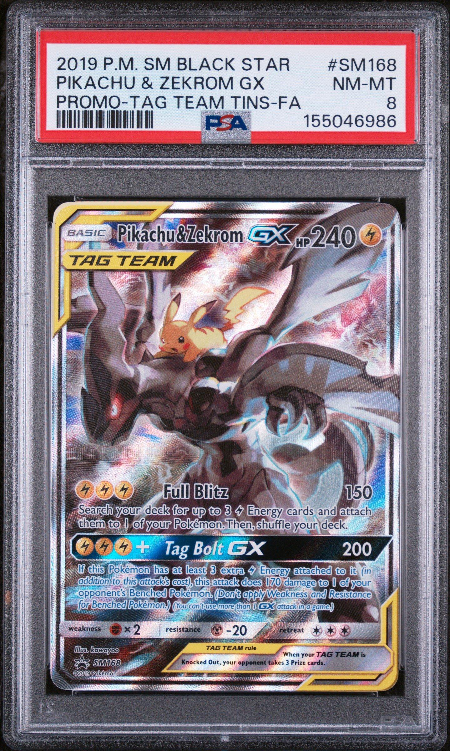 2019 Pokemon Sm Black Star Promo Sm168 Full Art/pikachu & Zekrom