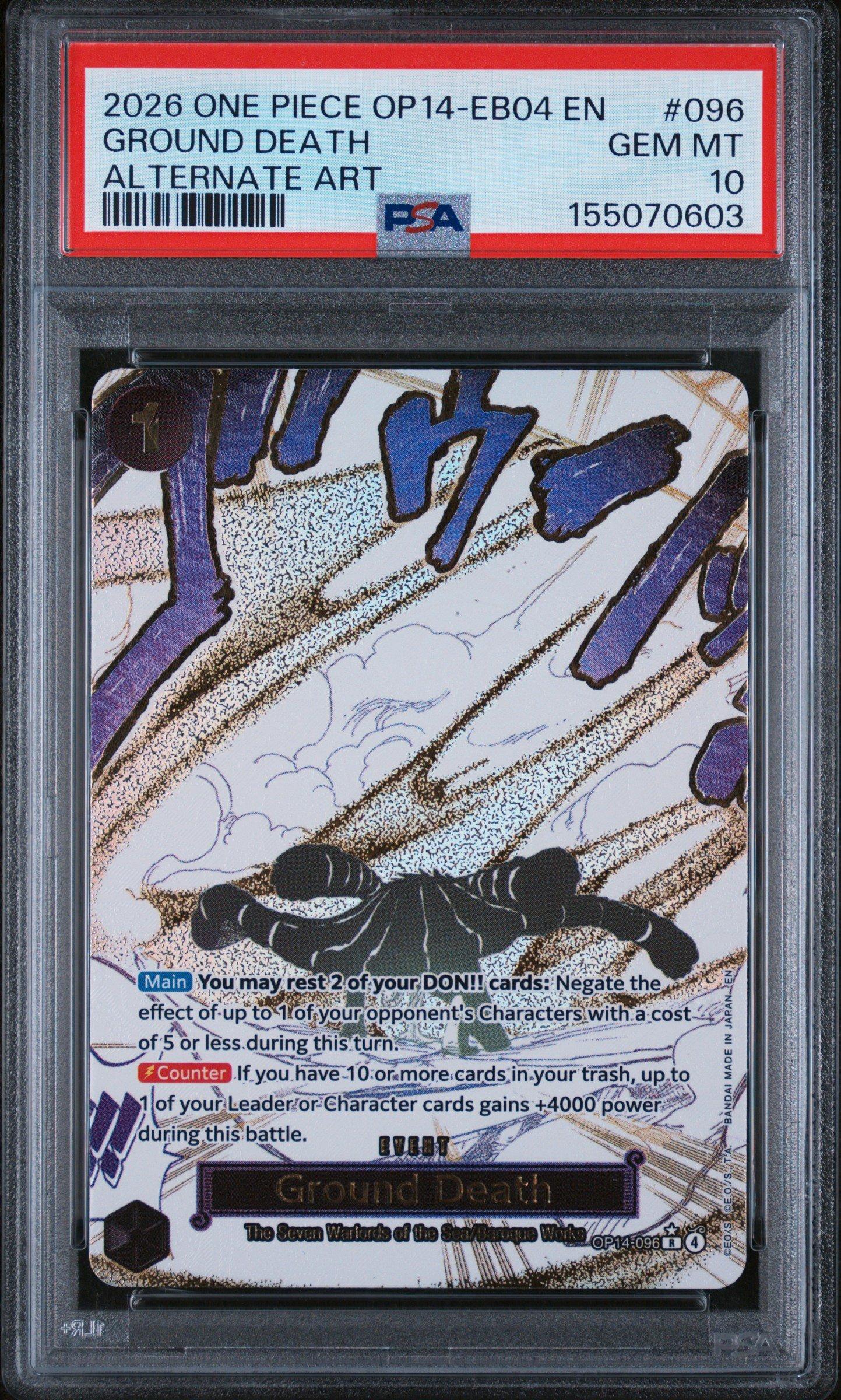 グラウンドデス psa10 2026 One Piece Op15-eb04-adventure On Kami's Island 096 Ground