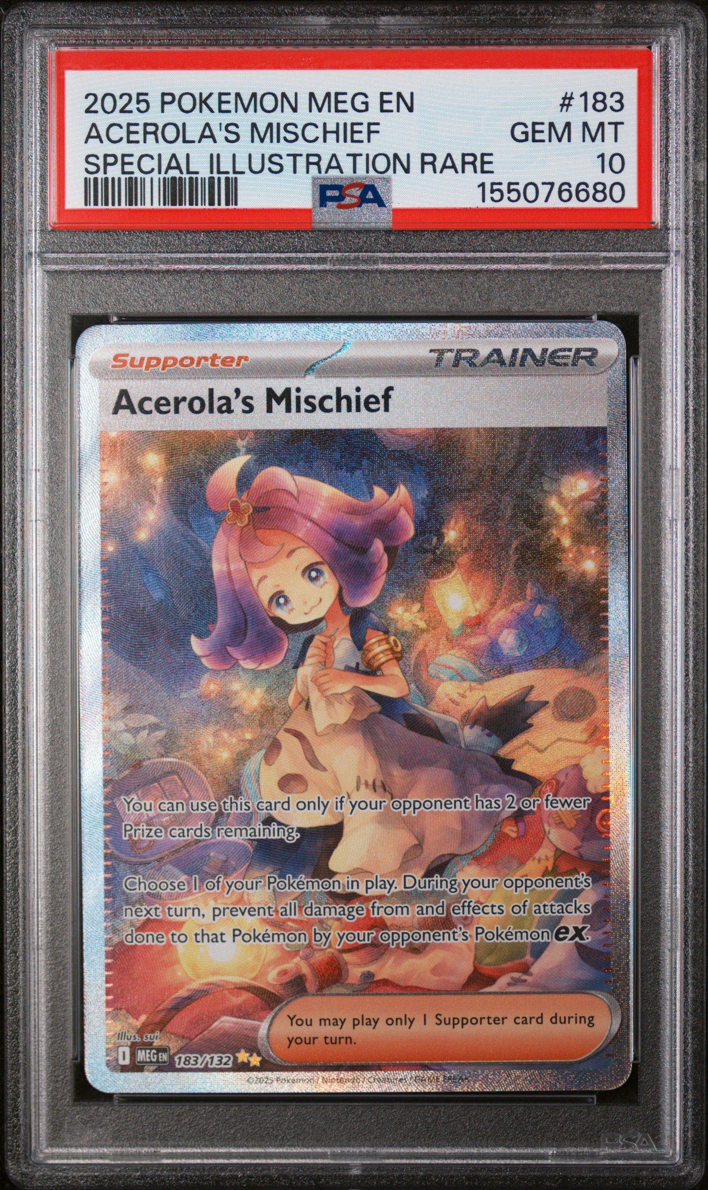 2025 Pokemon Meg En-mega Evolution 183 Acerola's Mischief Special