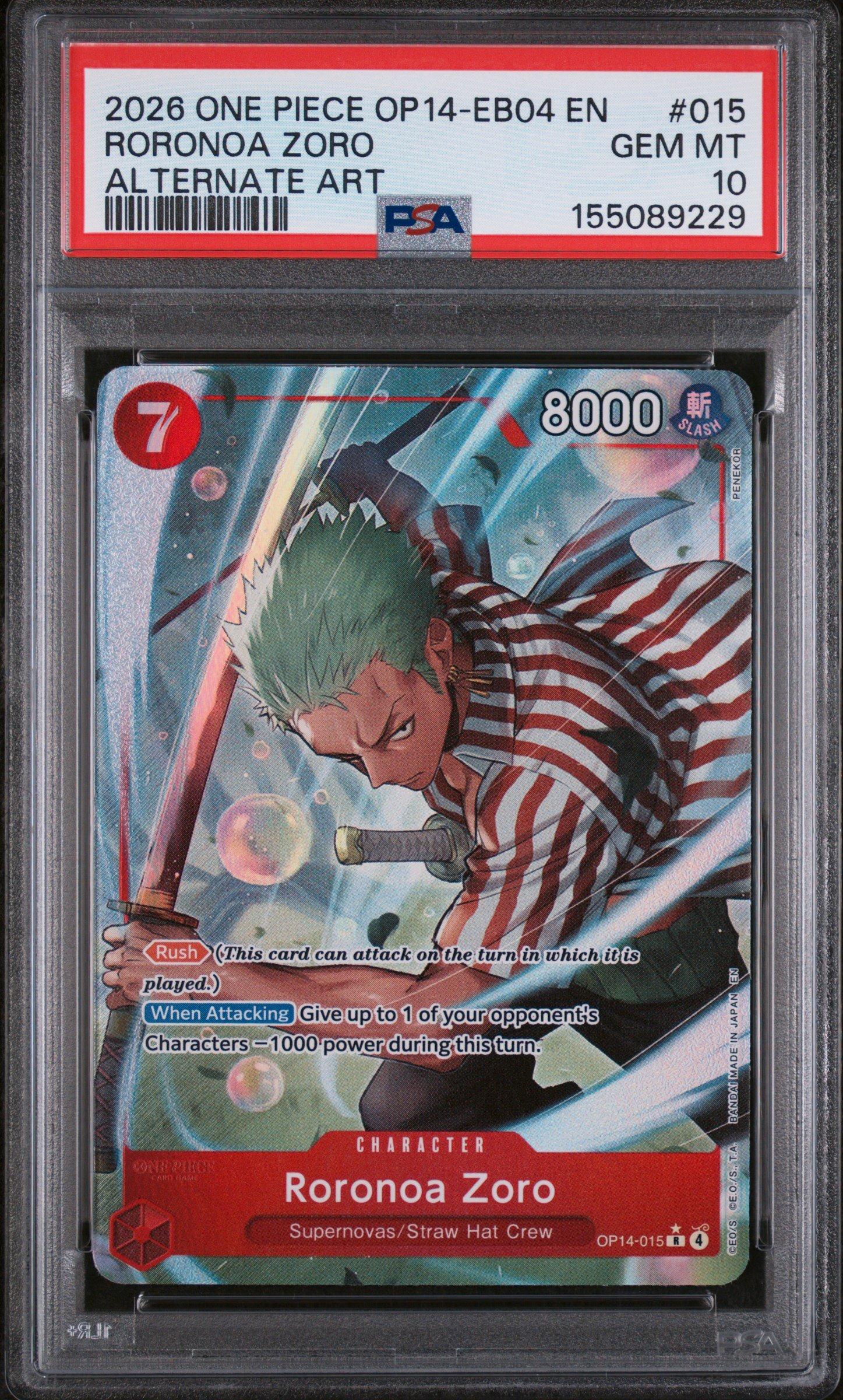 2026 One Piece Op14-eb04-the Azure Sea's Seven 015 Roronoa Zoro