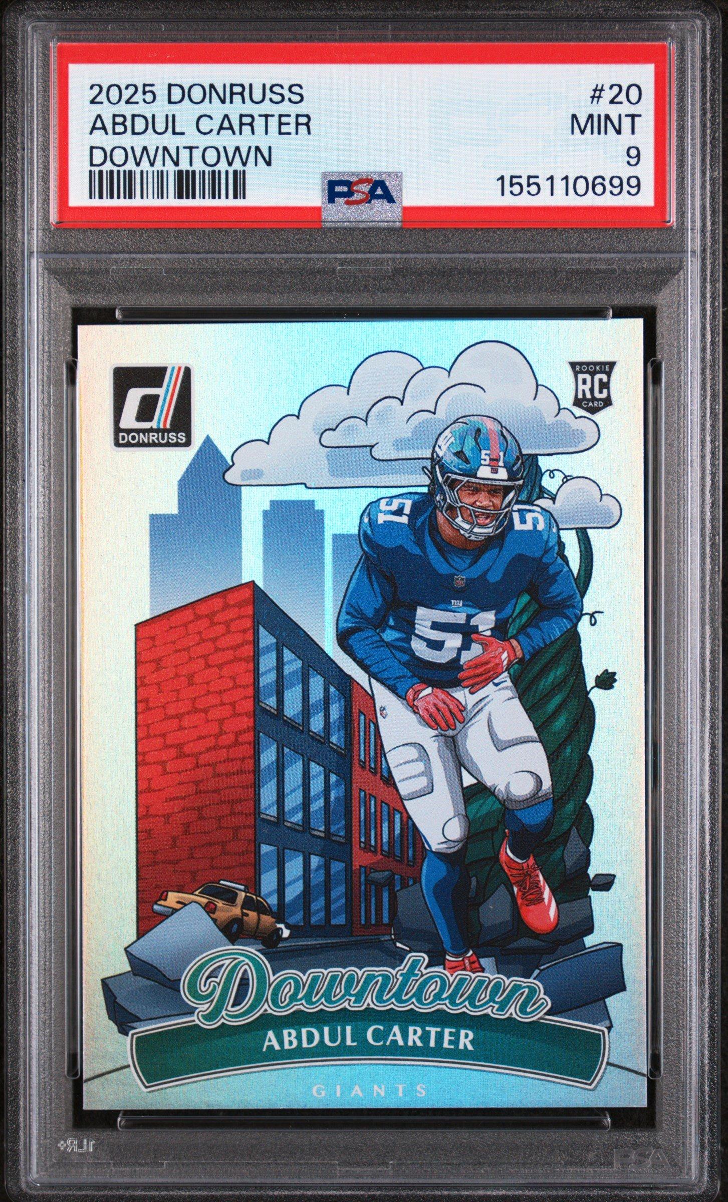 panini graded cards 2025 Panini Donruss 20 Abdul Carter PSA 9