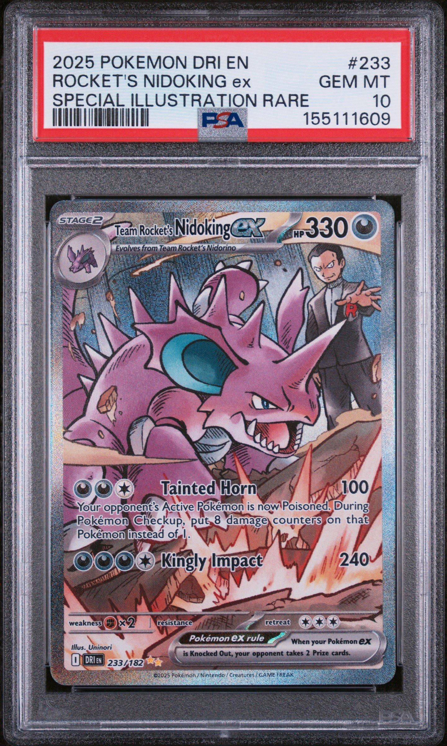 2025 Pokemon Dri En-destined Rivals 233 Team Rocket's Nidoking Ex