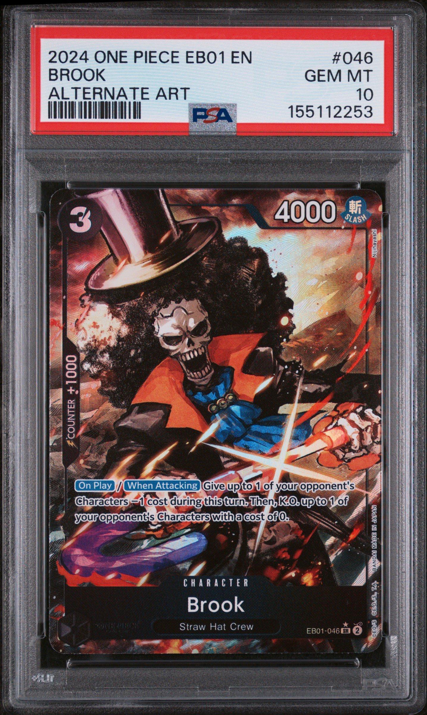 ポケモンカードゲーム 2024 ONE PIECE EB01 EN Brook 046 Brook SR EB01-046 Parallel Japanese ONE PIECE Card Start Campaign