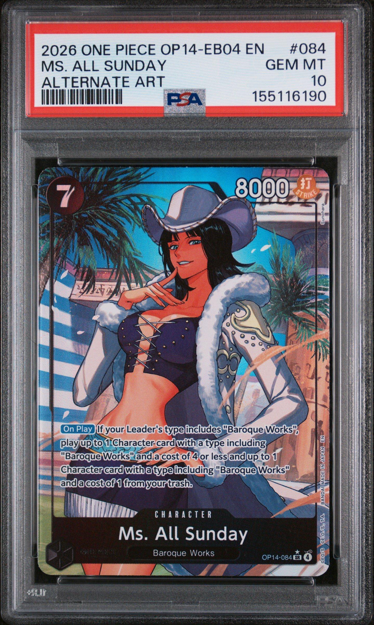 2026 One Piece Op14-eb04-the Azure Sea's Seven 084 Ms. All Sunday