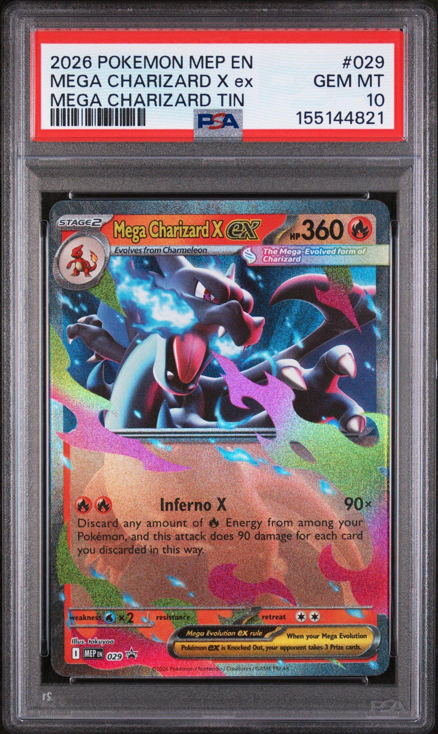 2026 Pokemon Mep En-me Black Star Promo 029 Mega Charizard X Ex