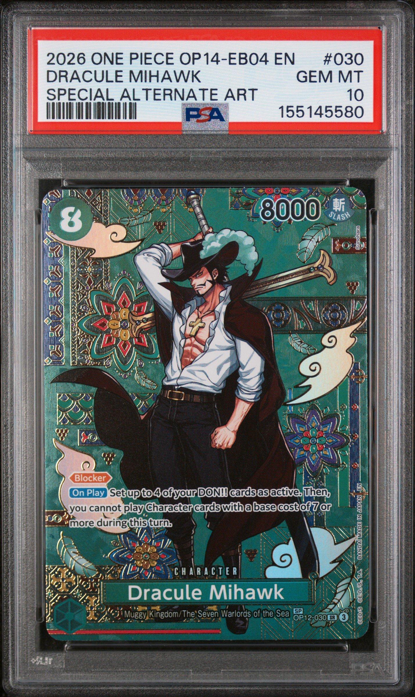 2026 One Piece Op14-eb04-the Azure Sea's Seven 030 Dracule Mihawk
