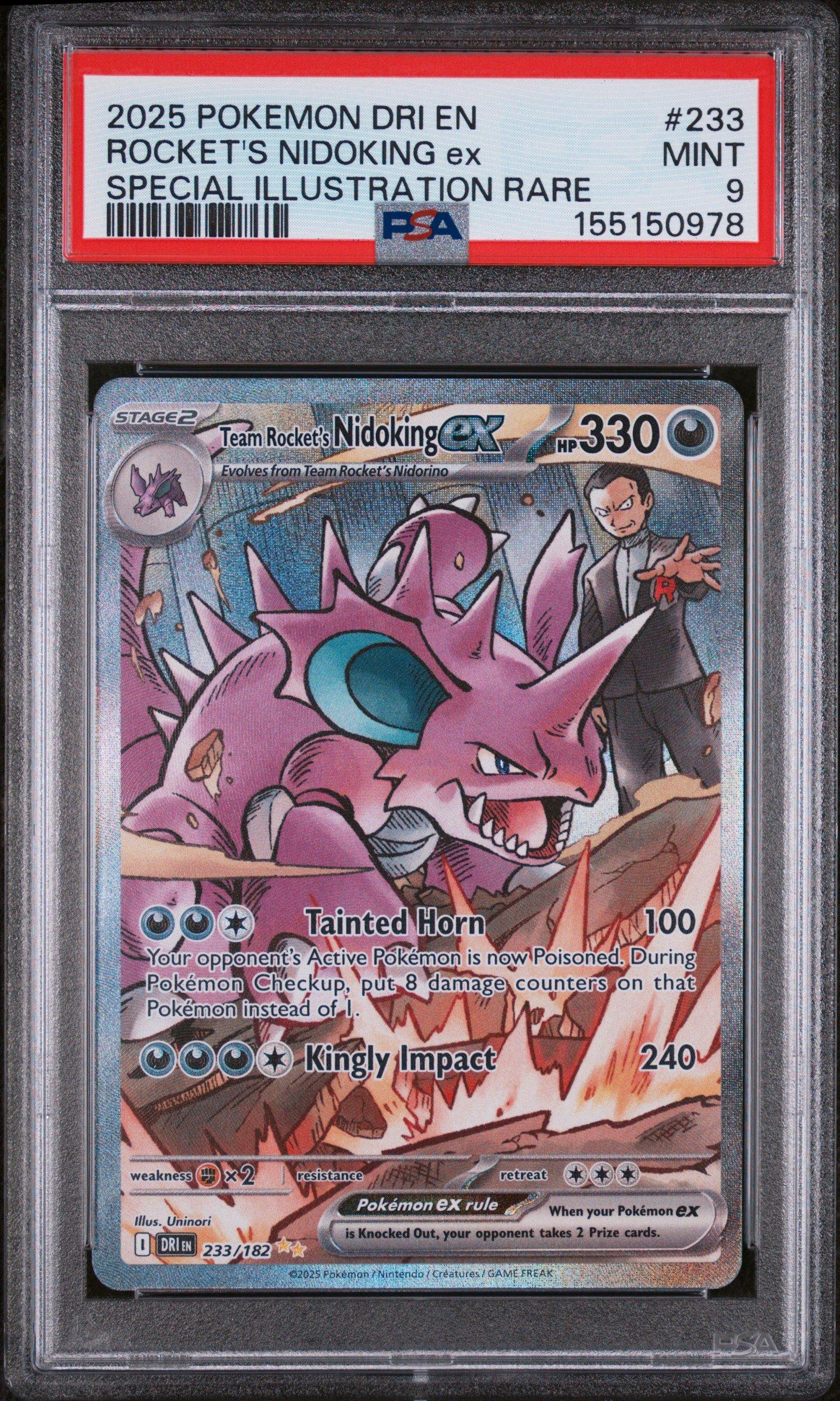 2025 Pokemon Dri En-destined Rivals 233 Team Rocket's Nidoking Ex