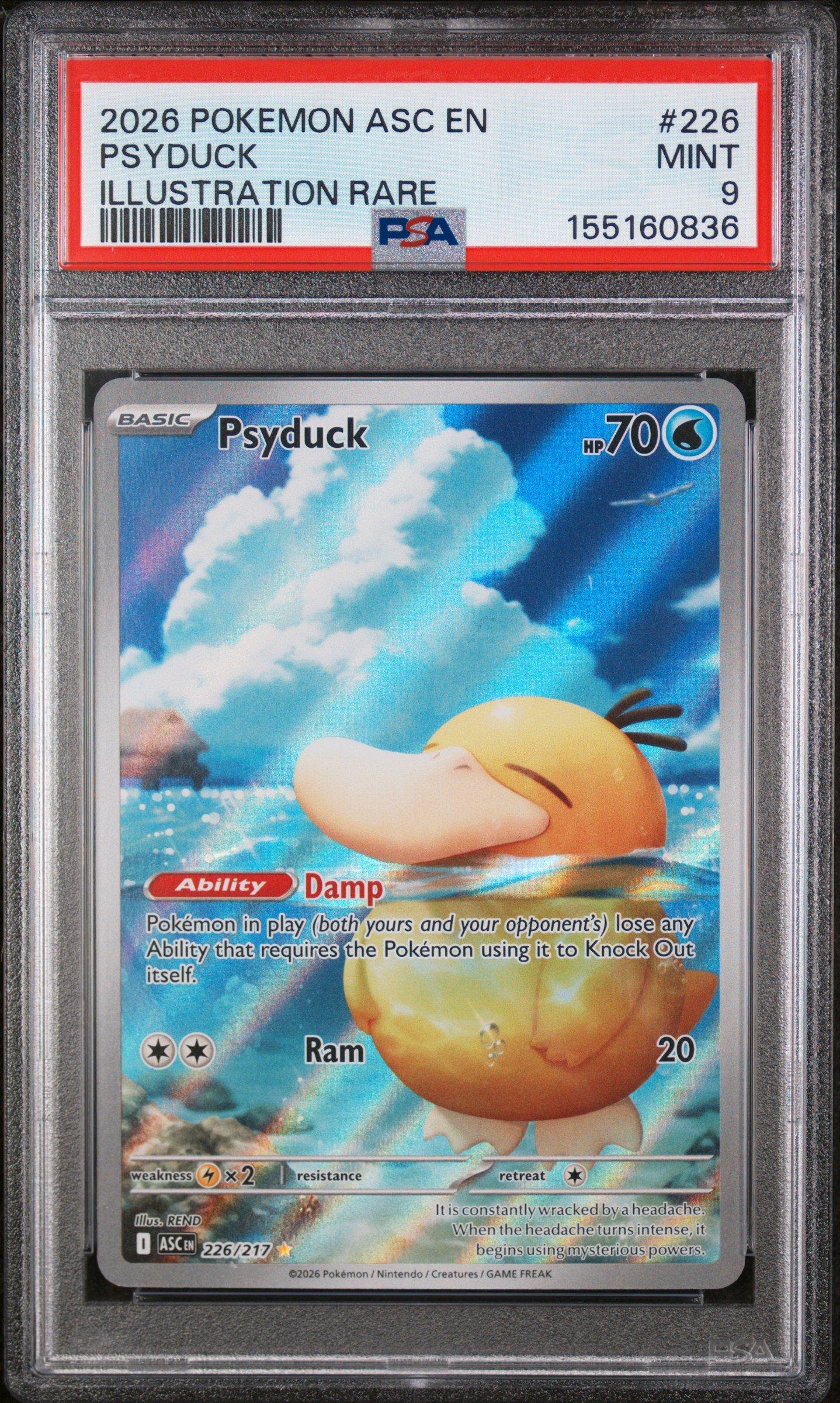 2026 Pokemon Asc En-ascended Heroes 226 Psyduck Illustration Rare