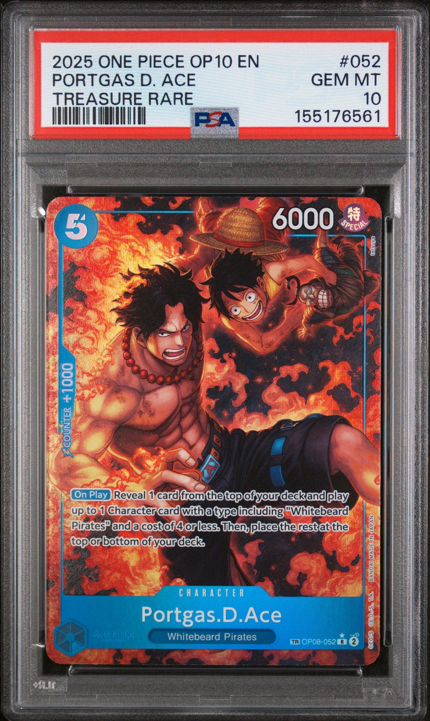 2025 One Piece Op10-royal Blood 052 Portgas D. Ace Treasure Rare