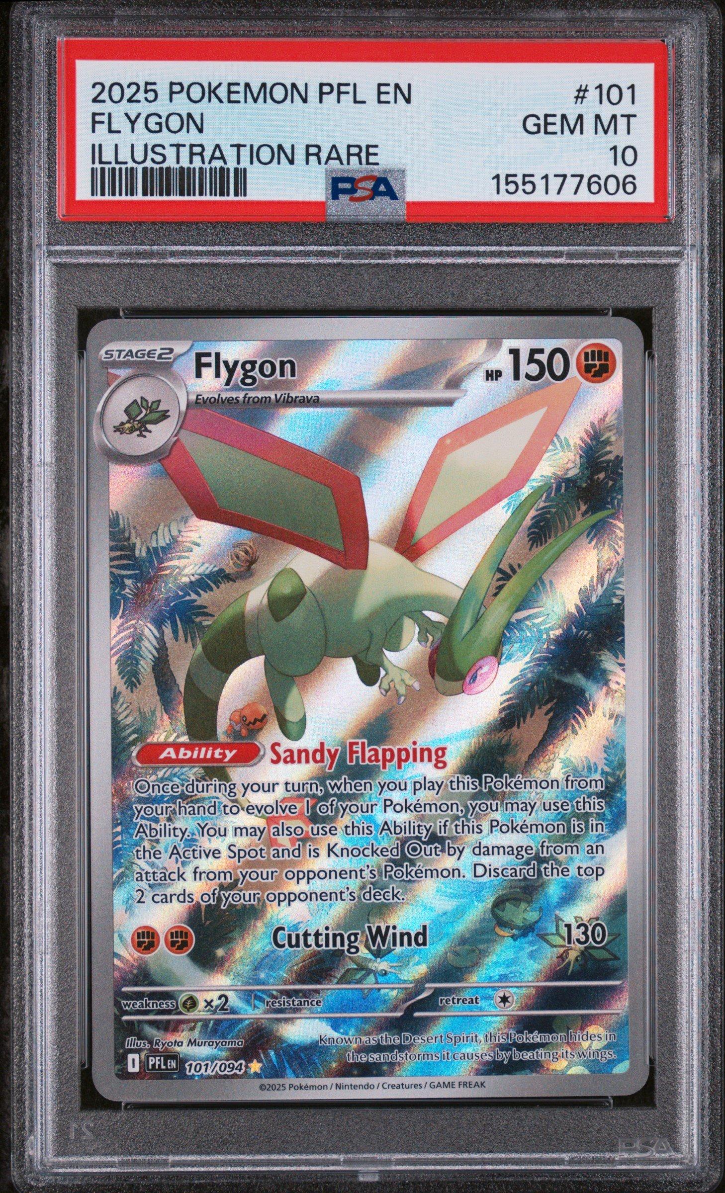 2025 Pokemon Pfl En-phantasmal Flames 101 Flygon Illustration Rare