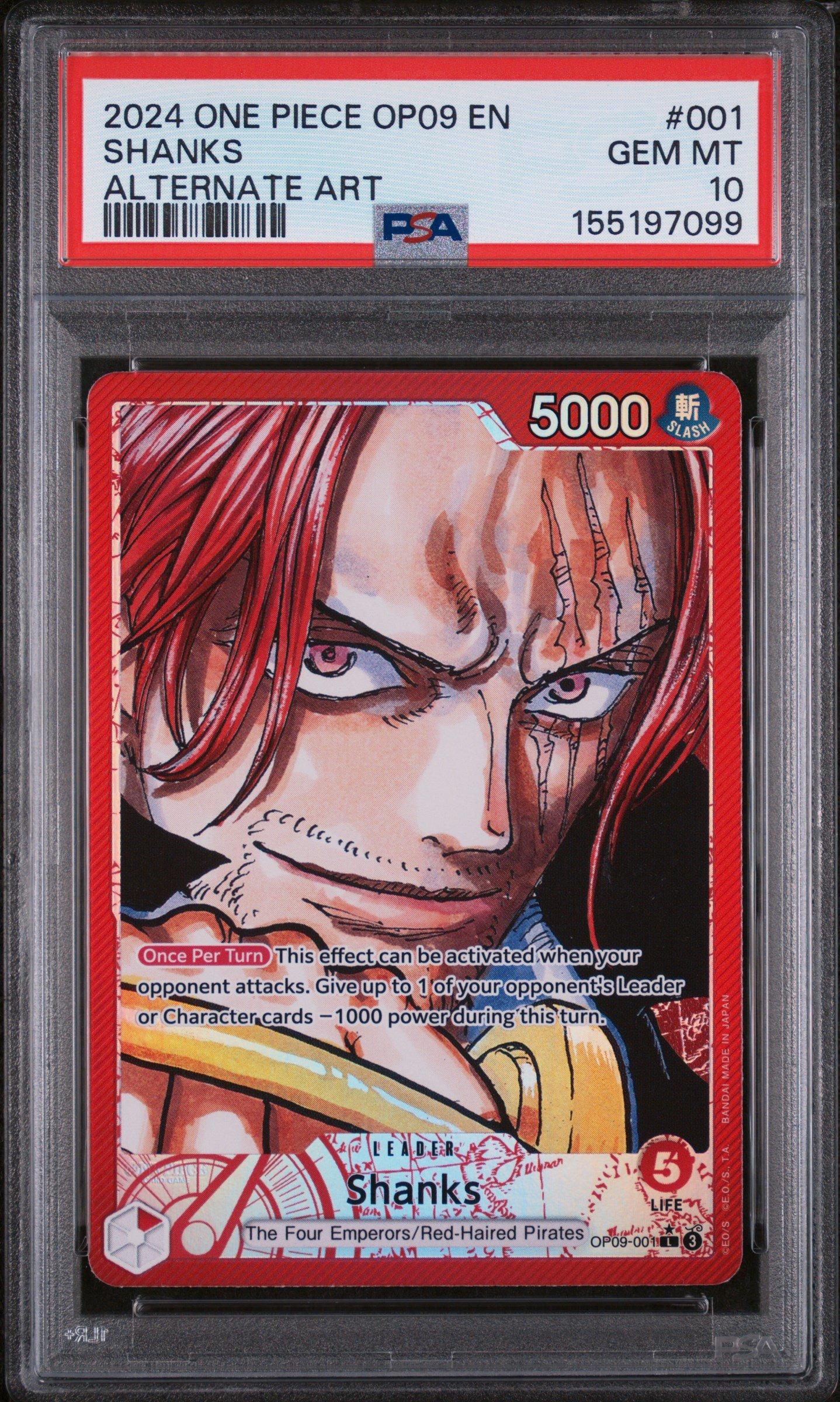 【PSA10】シャンクス2024 ONE PIECE OP09 JP 2024 One Piece Op09-emperors In The New World 001 Shanks Alternate