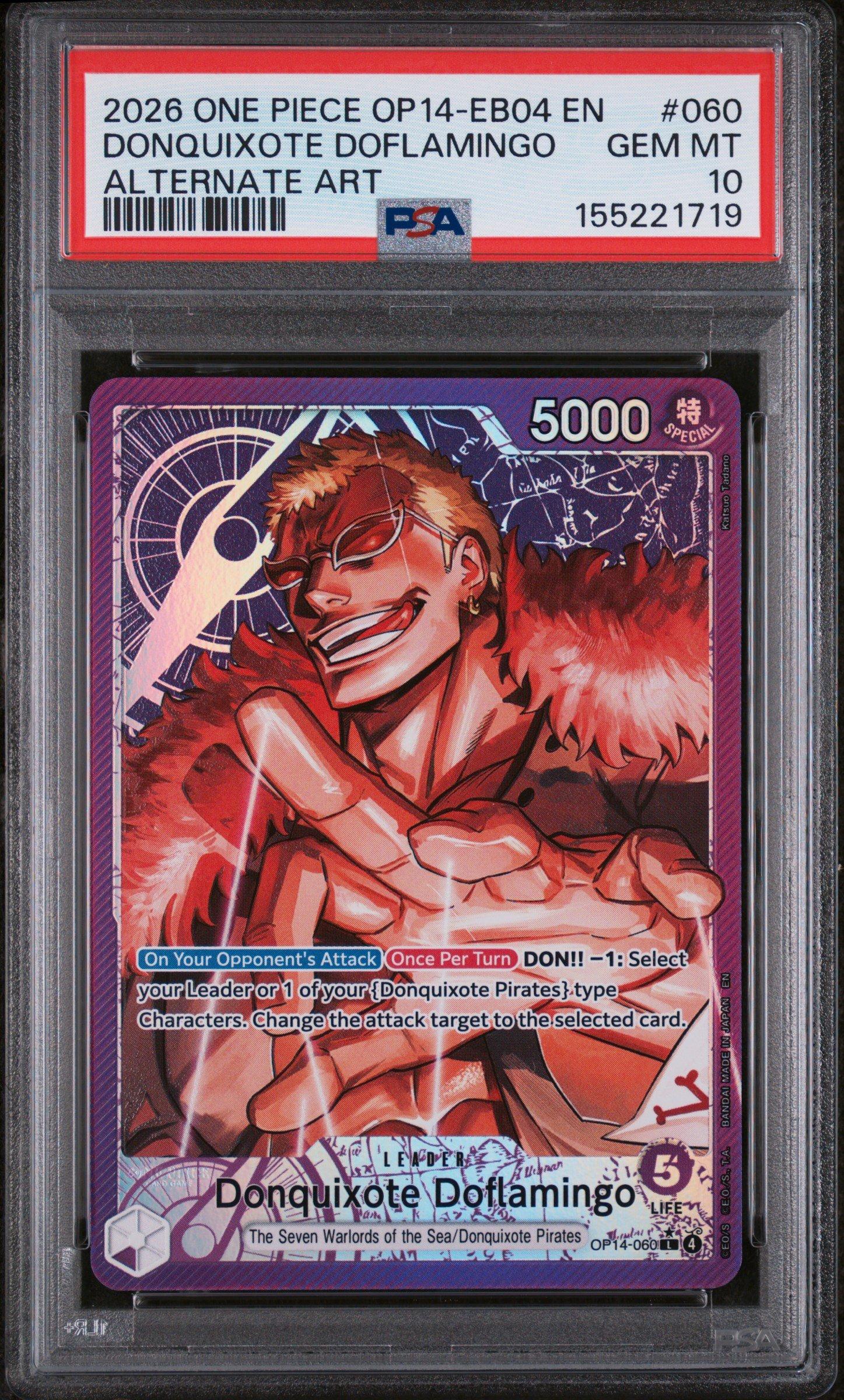 SRP 惨之遊姫 トス//THE DOOR　PSA10 2026 One Piece Op14-eb04-the Azure Sea's Seven 060 Donquixote