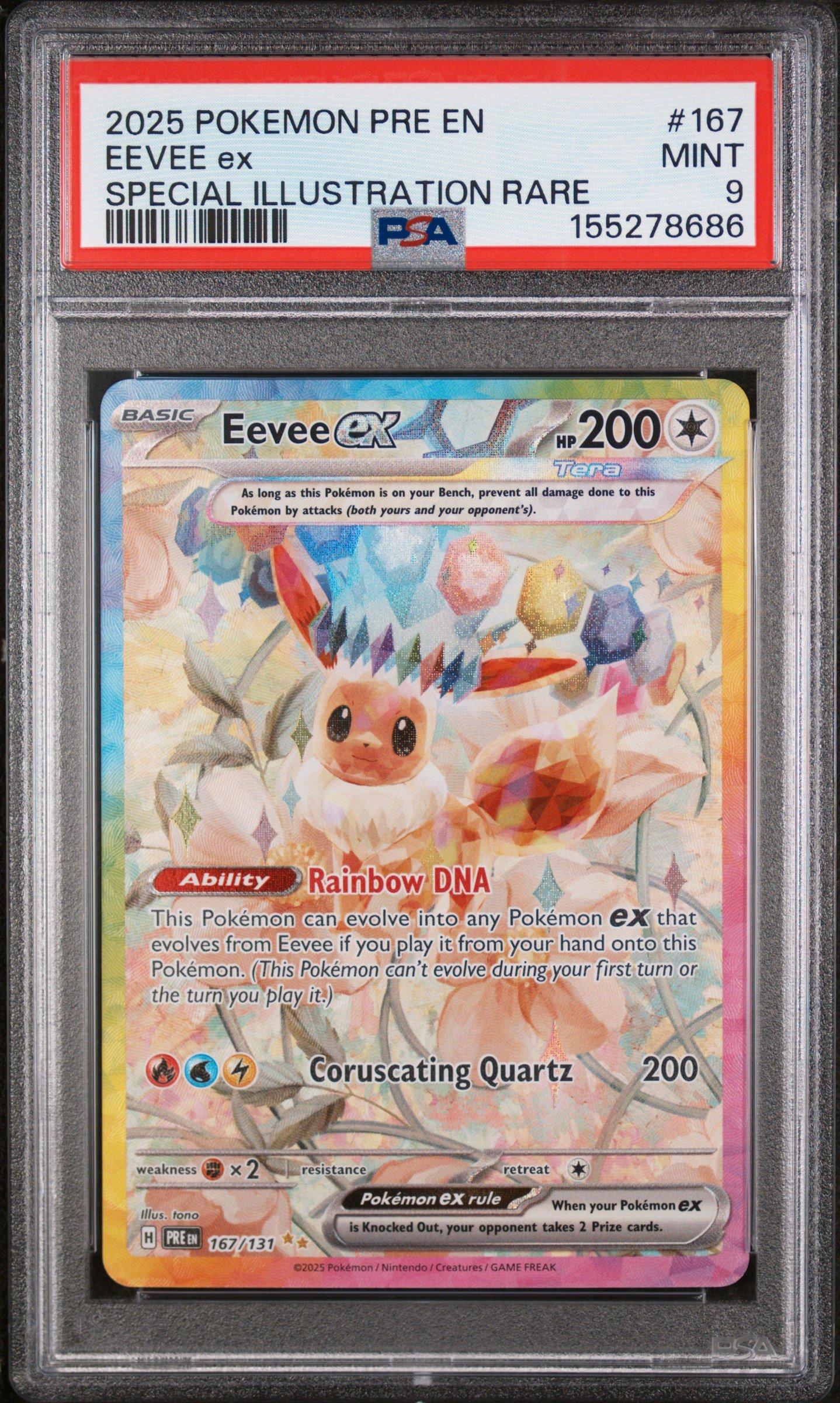 2025 Pokemon Pre En-prismatic Evolutions 167 Eevee Ex Special