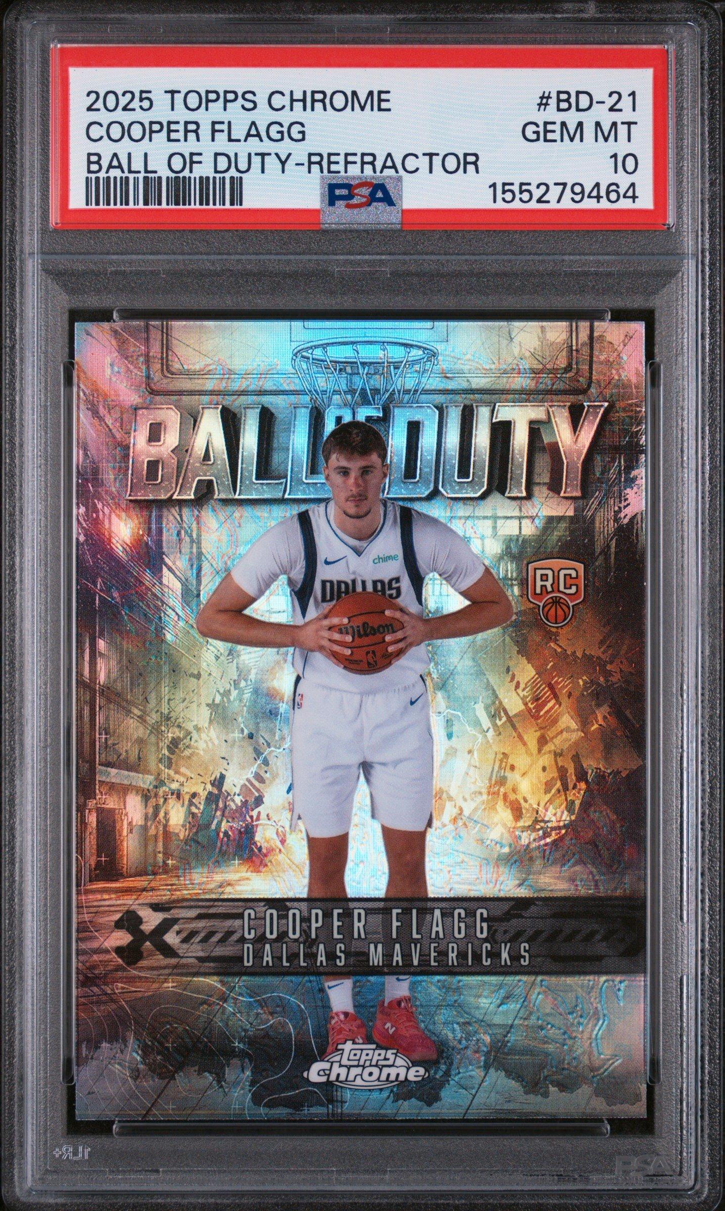 2025 Topps Chrome Ball Of Duty Bd-21 Cooper Flagg Refractor PSA 10