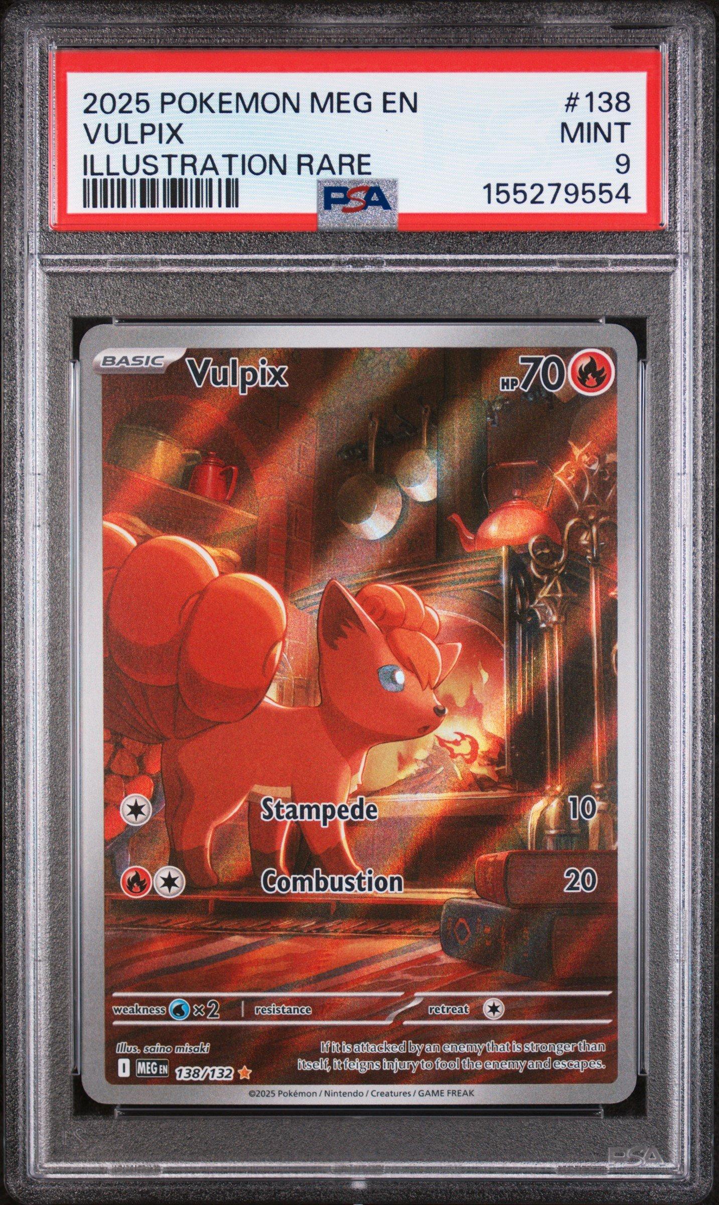 2025 Pokemon Meg En-mega Evolution 138 Vulpix Illustration Rare