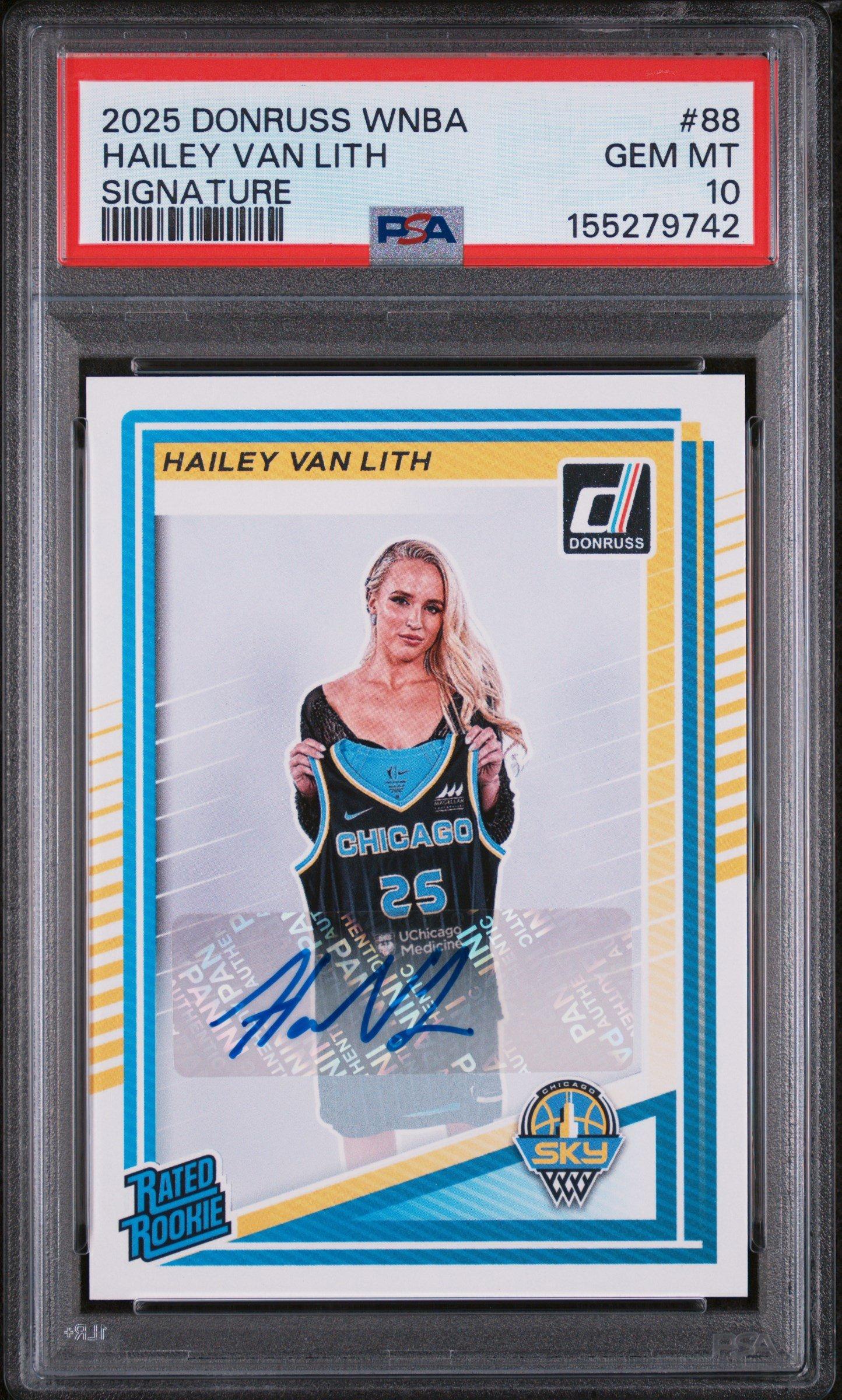 2025 Panini Donruss Wnba 88 Hailey Van Lith Signature PSA 10
