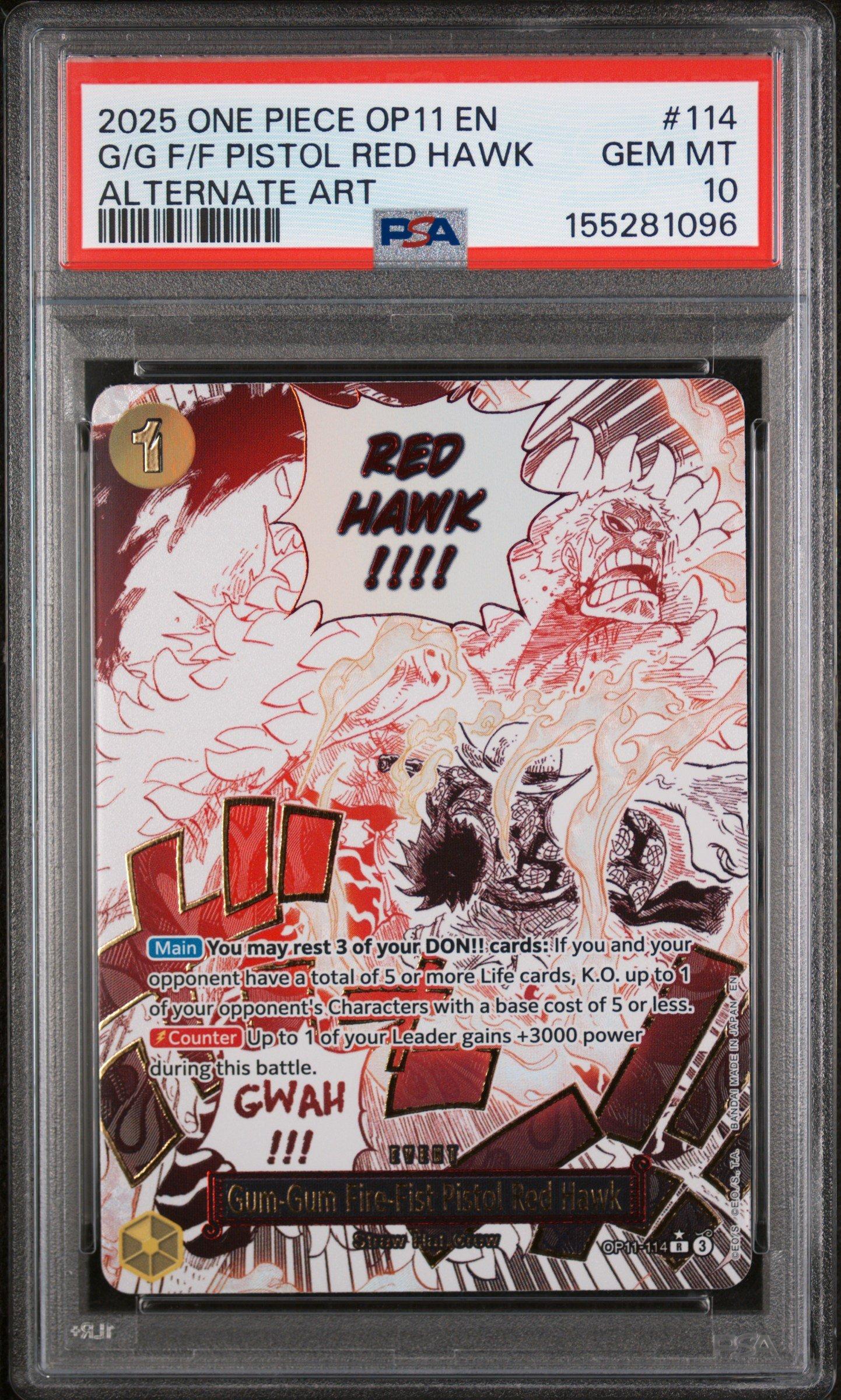 2025 One Piece Op11-a Fist Of Divine Speed 114 Gum-gum Fire-fist