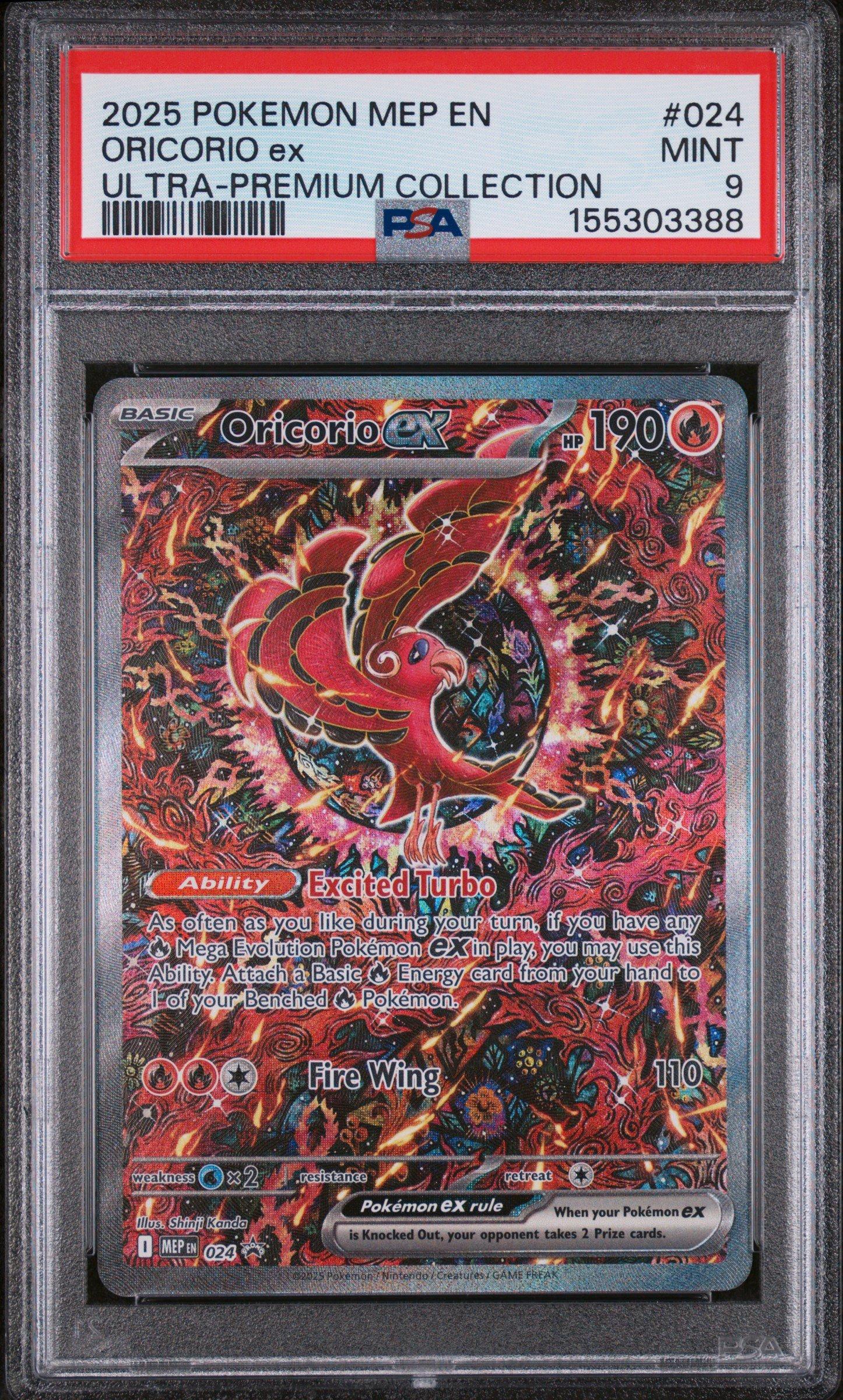 2025 Pokemon Mep En-me Black Star Promo 024 Oricorio Ex Mega