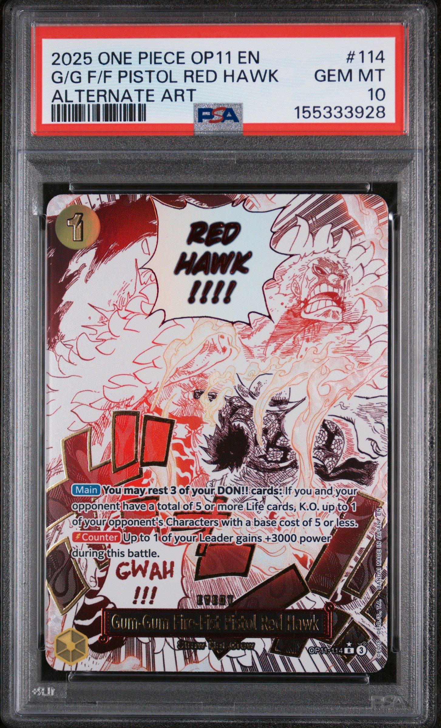 2025 One Piece Op11-a Fist Of Divine Speed 114 Gum-gum Fire-fist