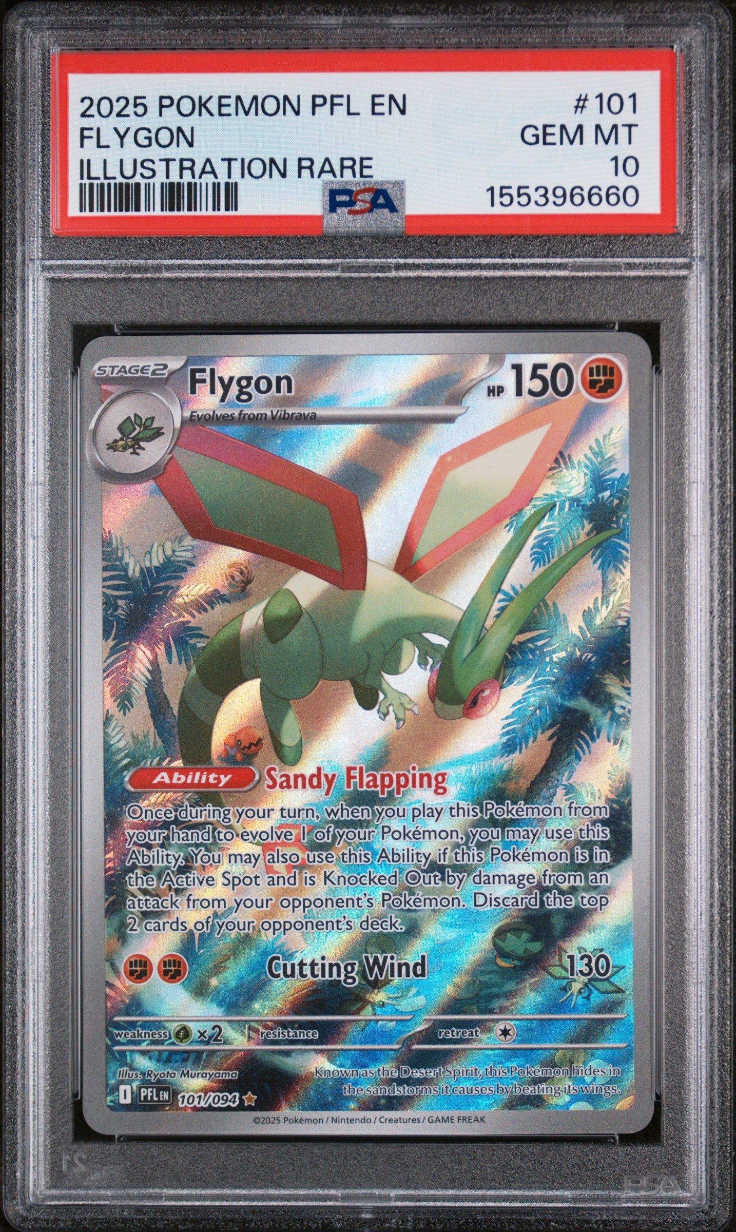2025 Pokemon Pfl En-phantasmal Flames 101 Flygon Illustration Rare