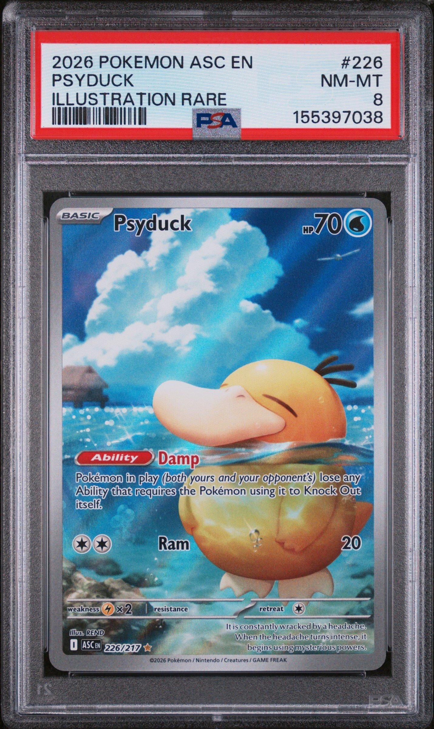 2026 Pokemon Asc En-ascended Heroes 226 Psyduck Illustration Rare