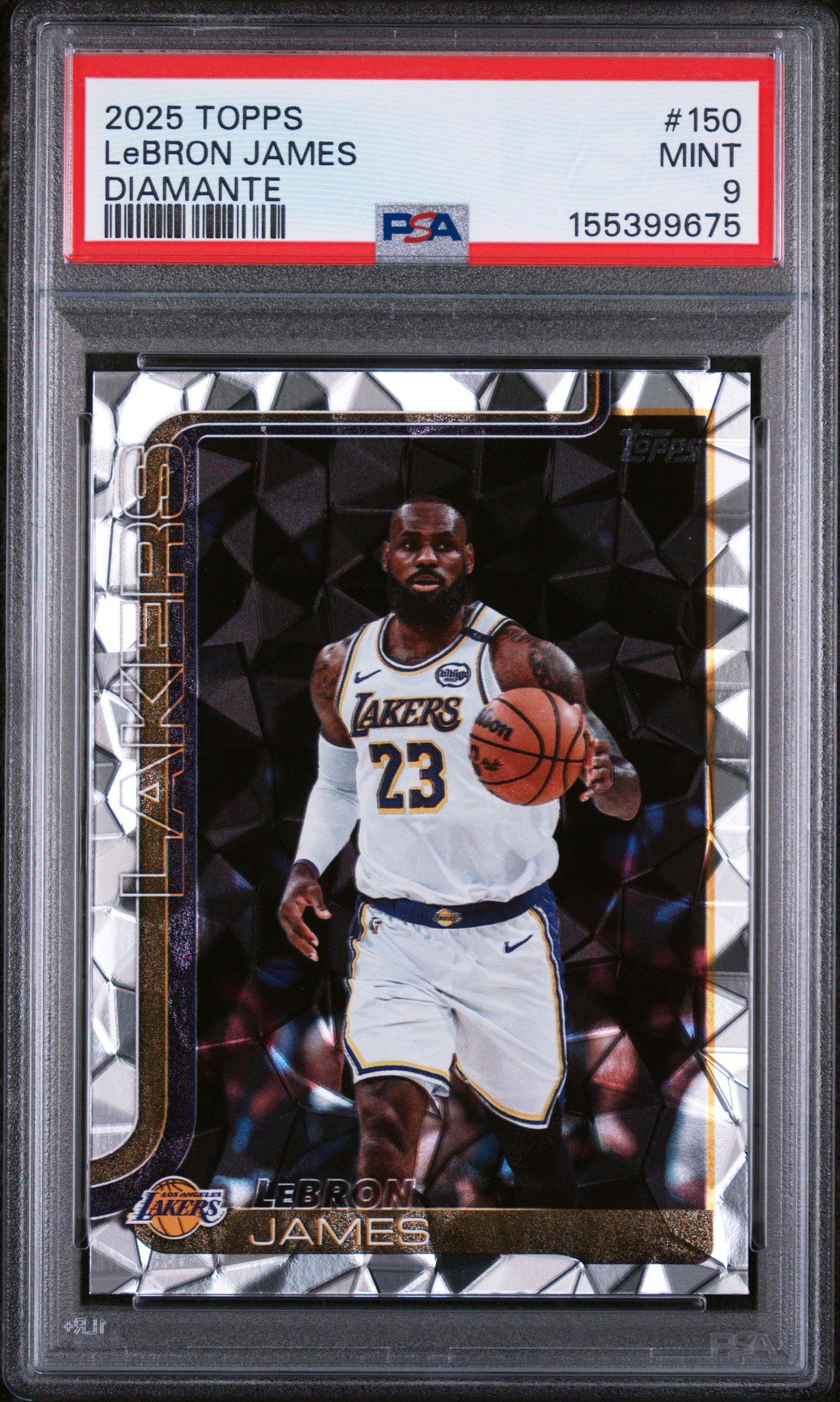 2025 Topps 150 Lebron James Diamante PSA 9