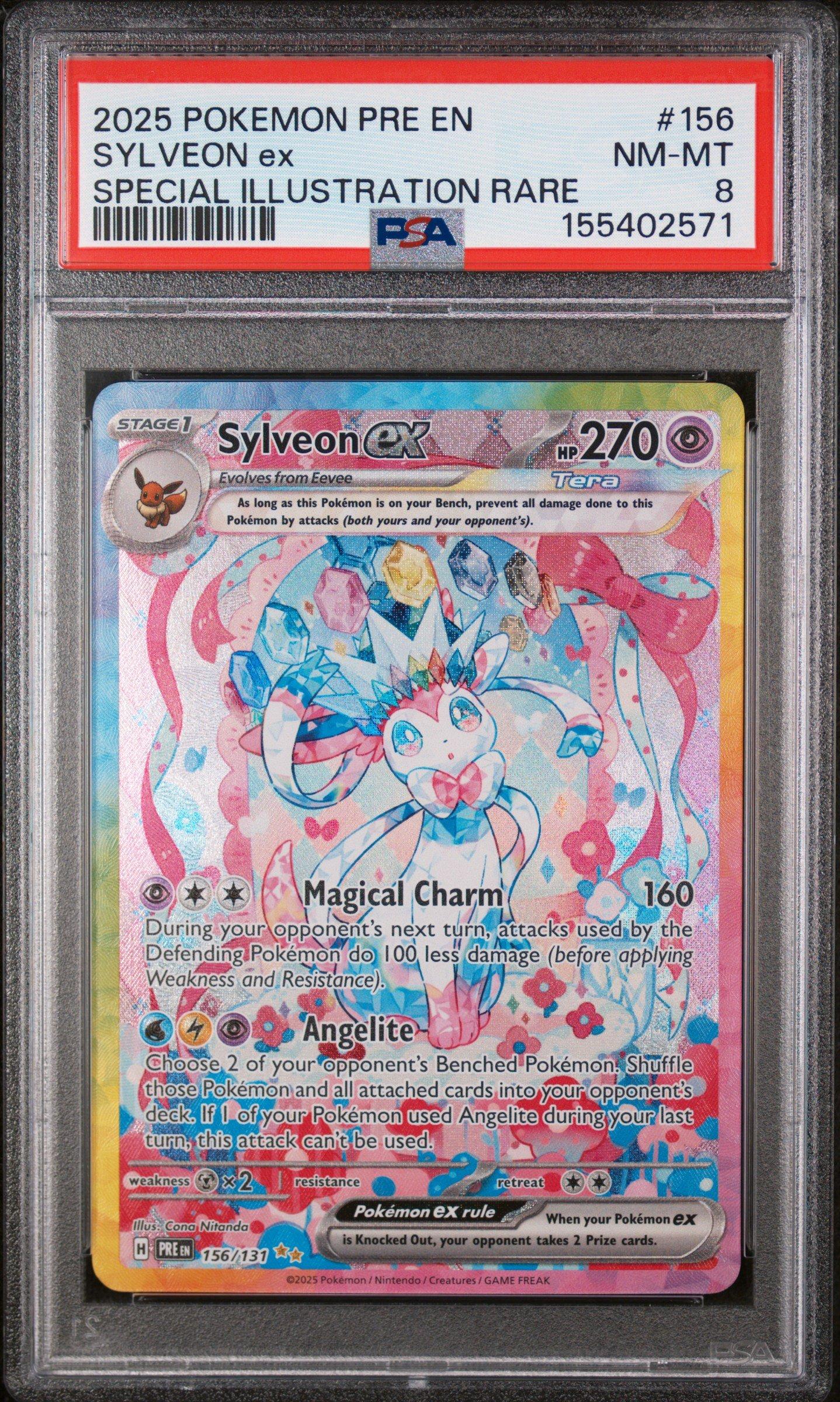 2025 Pokemon Pre En-prismatic Evolutions 156 Sylveon Ex Special