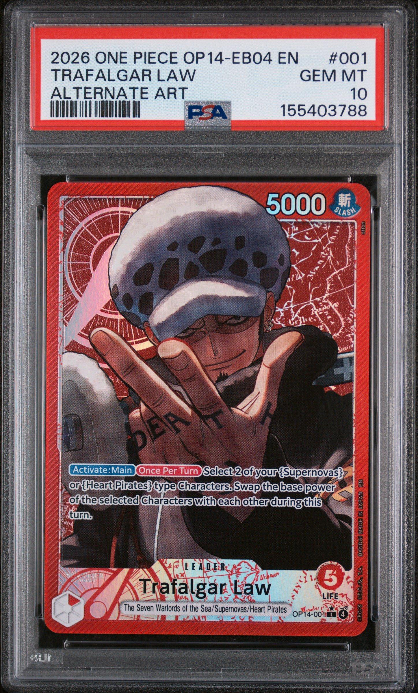トランプ BLRD Marked set 2026 One Piece Op14-eb04-the Azure Sea's Seven 001 Trafalgar Law