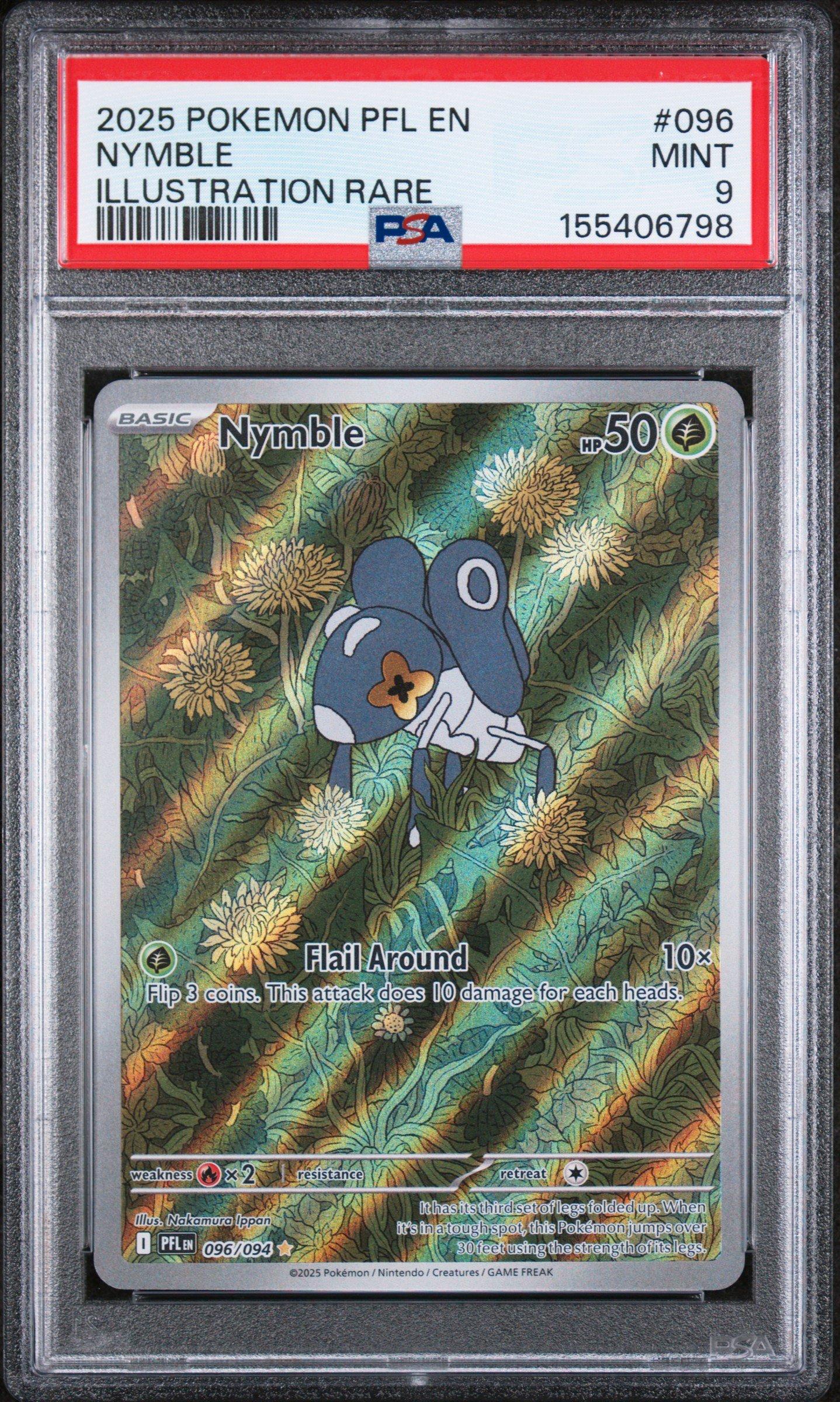2025 Pokemon Pfl En-phantasmal Flames 096 Nymble Illustration Rare