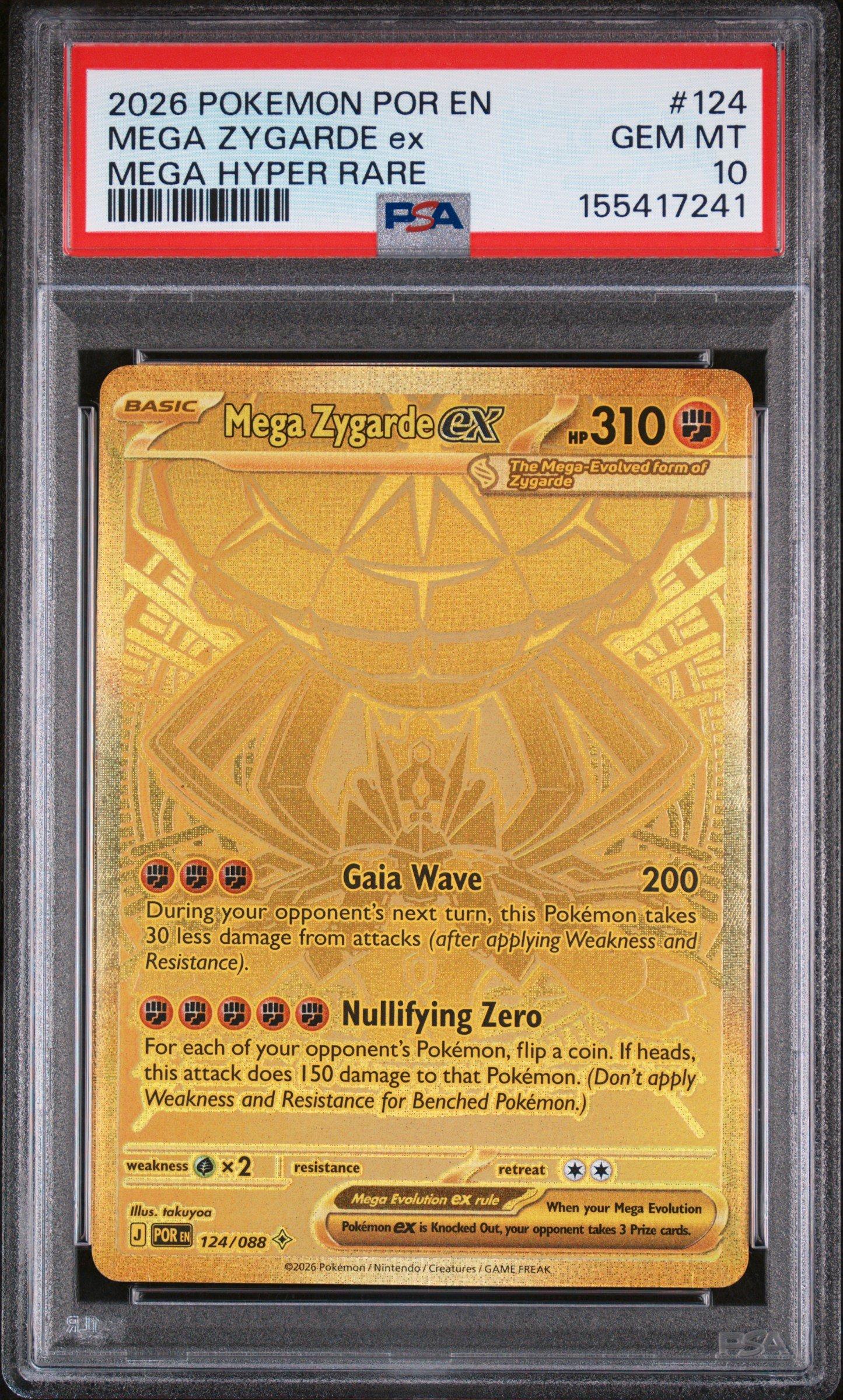 2026 Pokemon Por En-perfect Order 124 Mega Zygarde Ex Mega Hyper