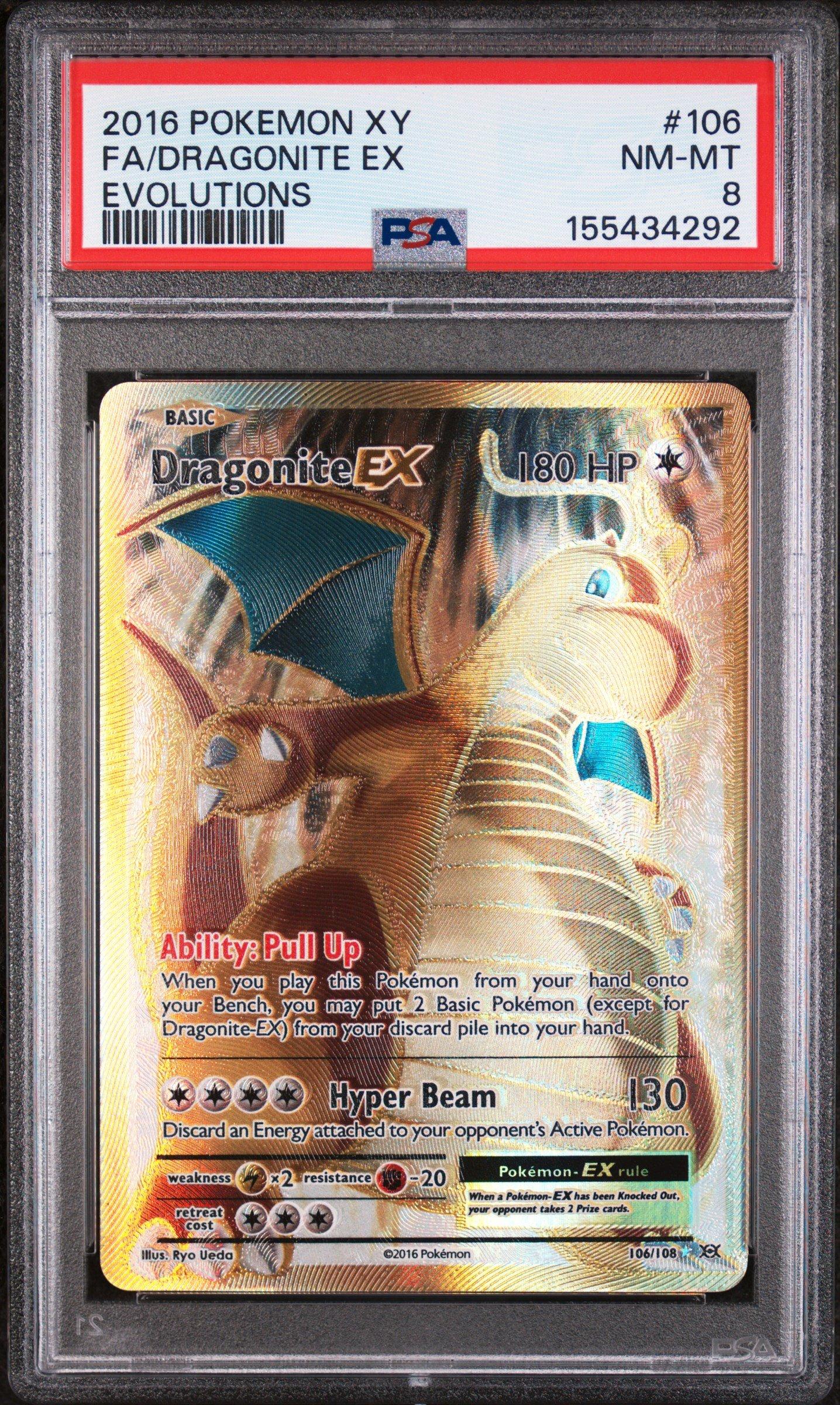カイリュー Dragonite Oldback ARS8 PSA Promo 2016 Pokemon Xy Evolutions 106 Full Art/dragonite Ex PSA 8 Graded