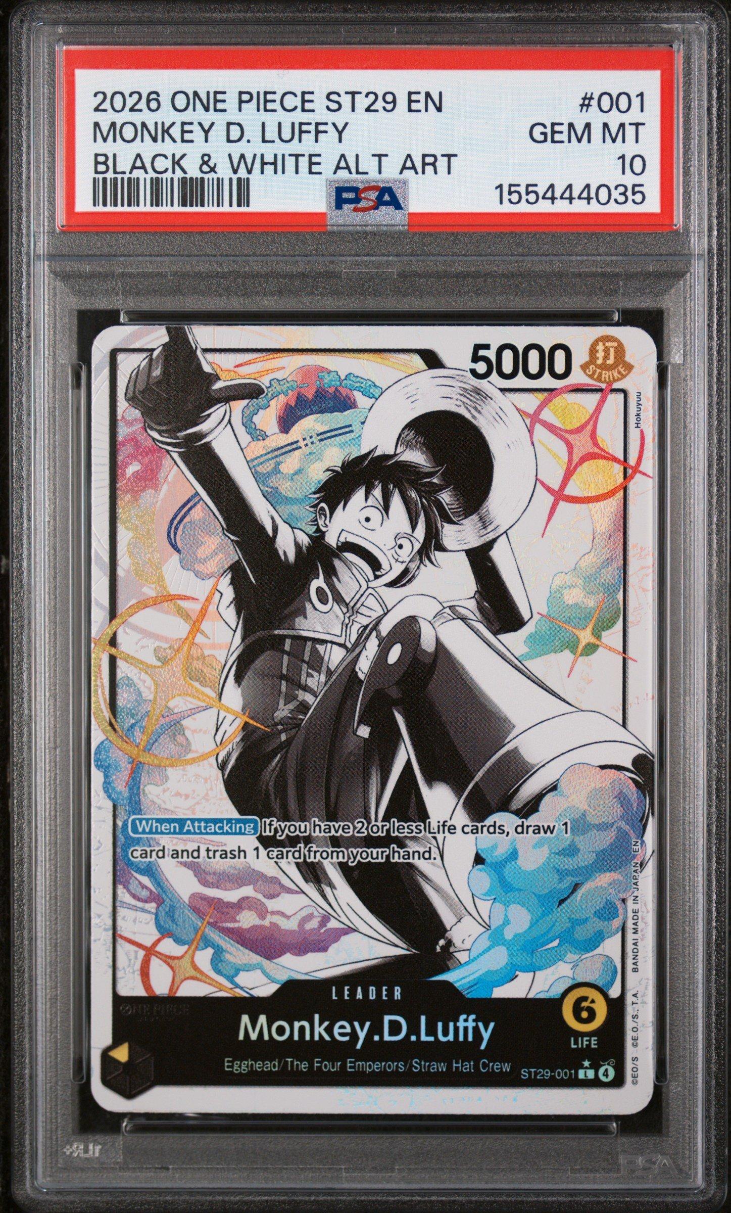 ワンピース カードゲーム PSA10 ONE PIECE ST29-001 MONKEY D. LUFFY One Piece Card Monkey D.Luffy ST01-012 OP05 1st Anniversary JP ワンピース カードゲーム