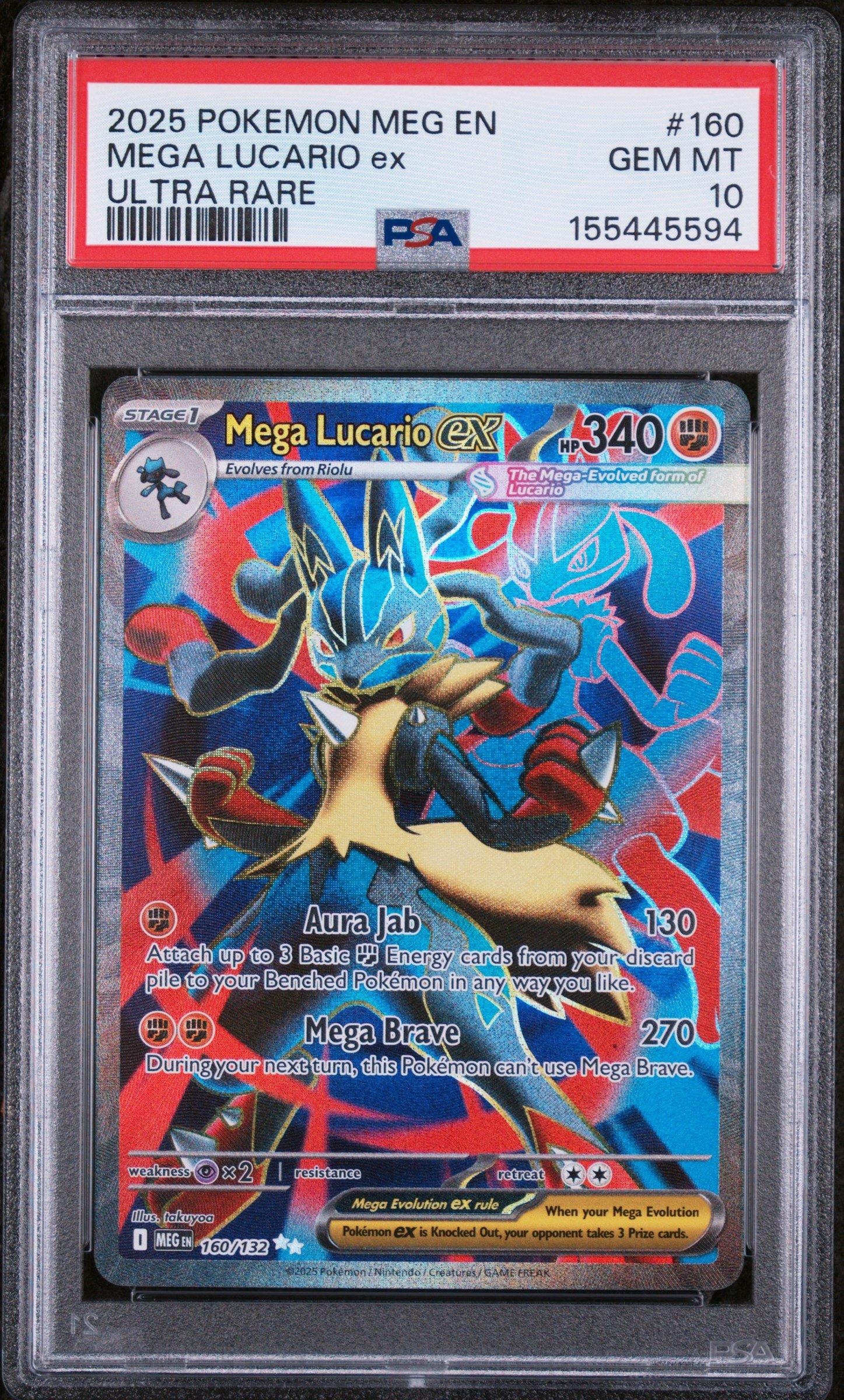 2025 Pokemon Meg En-mega Evolution 160 Mega Lucario Ex Ultra Rare