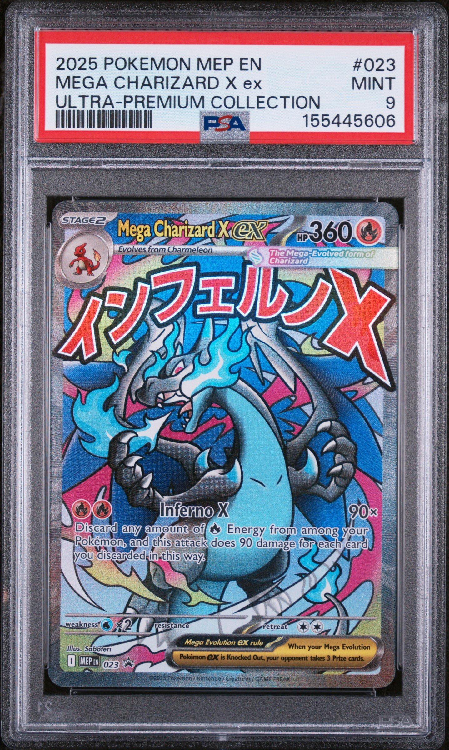 2025 Pokemon Mep En-me Black Star Promo 023 Mega Charizard X Ex