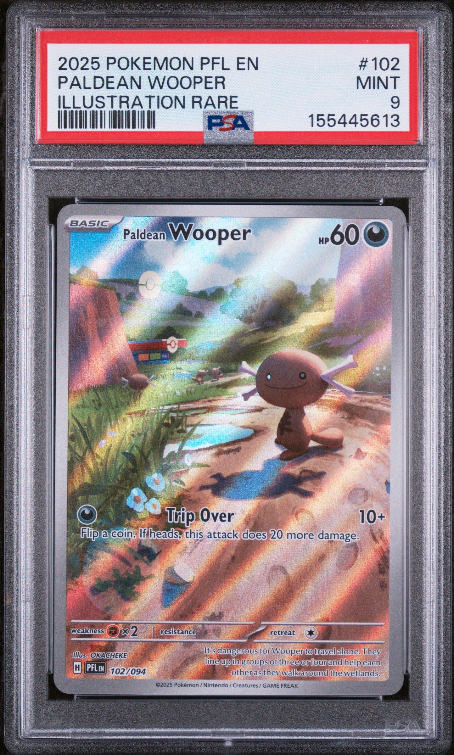 2025 Pokemon Pfl En-phantasmal Flames 102 Paldean Wooper
