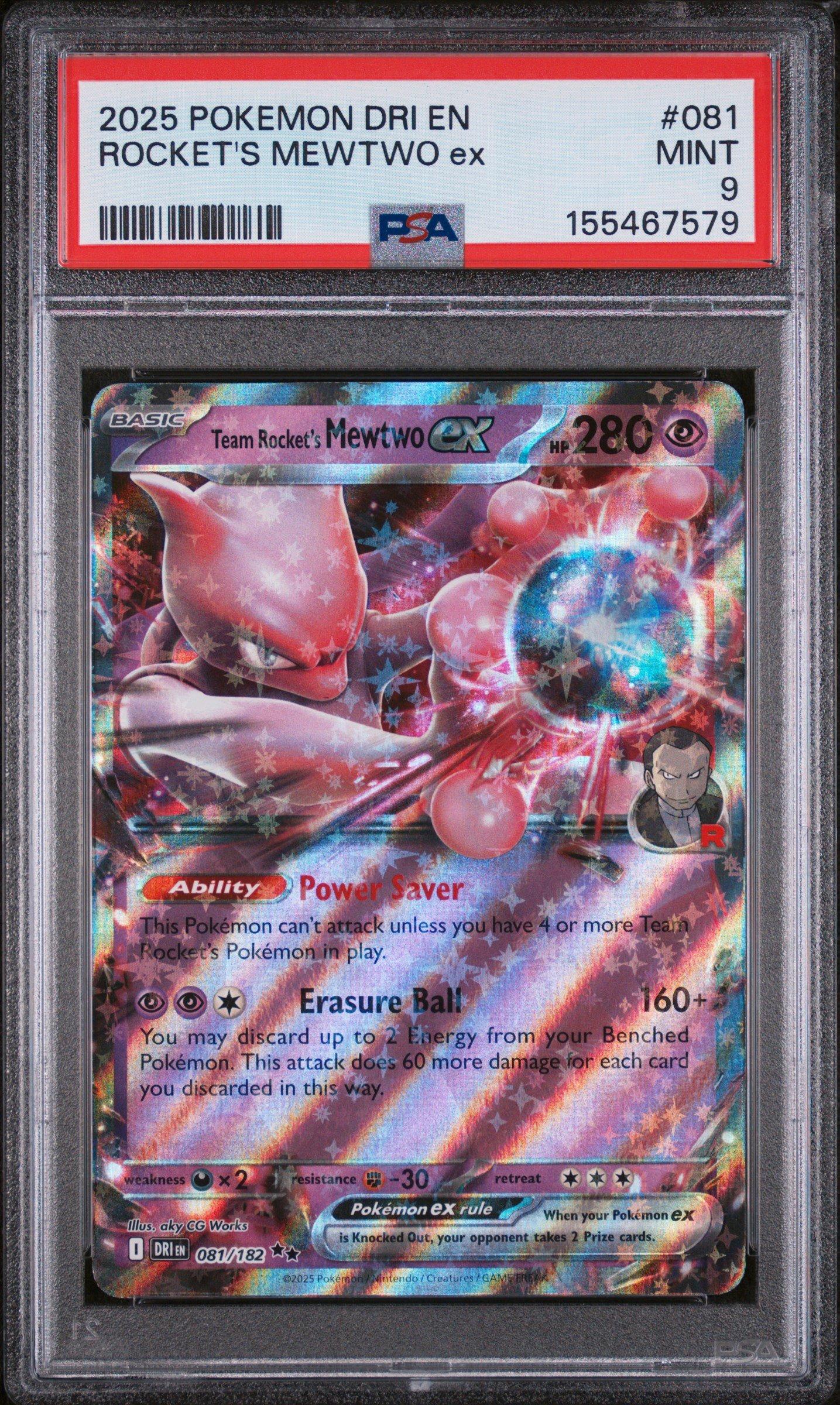 2025 Pokemon Dri En-destined Rivals 081 Team Rocket's Mewtwo Ex