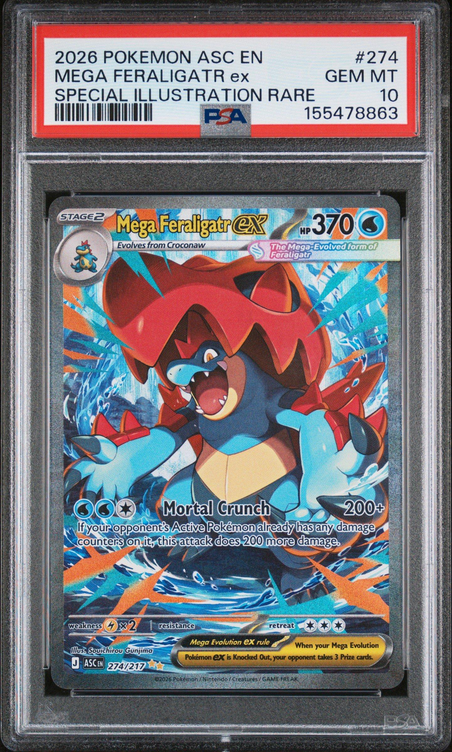 2026 Pokemon Asc En-ascended Heroes 274 Mega Feraligatr Ex Special