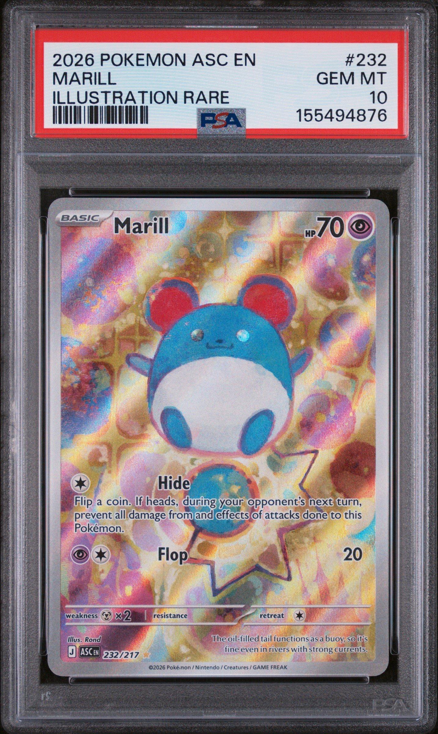 2026 Pokemon Asc En-ascended Heroes 232 Marill Illustration Rare
