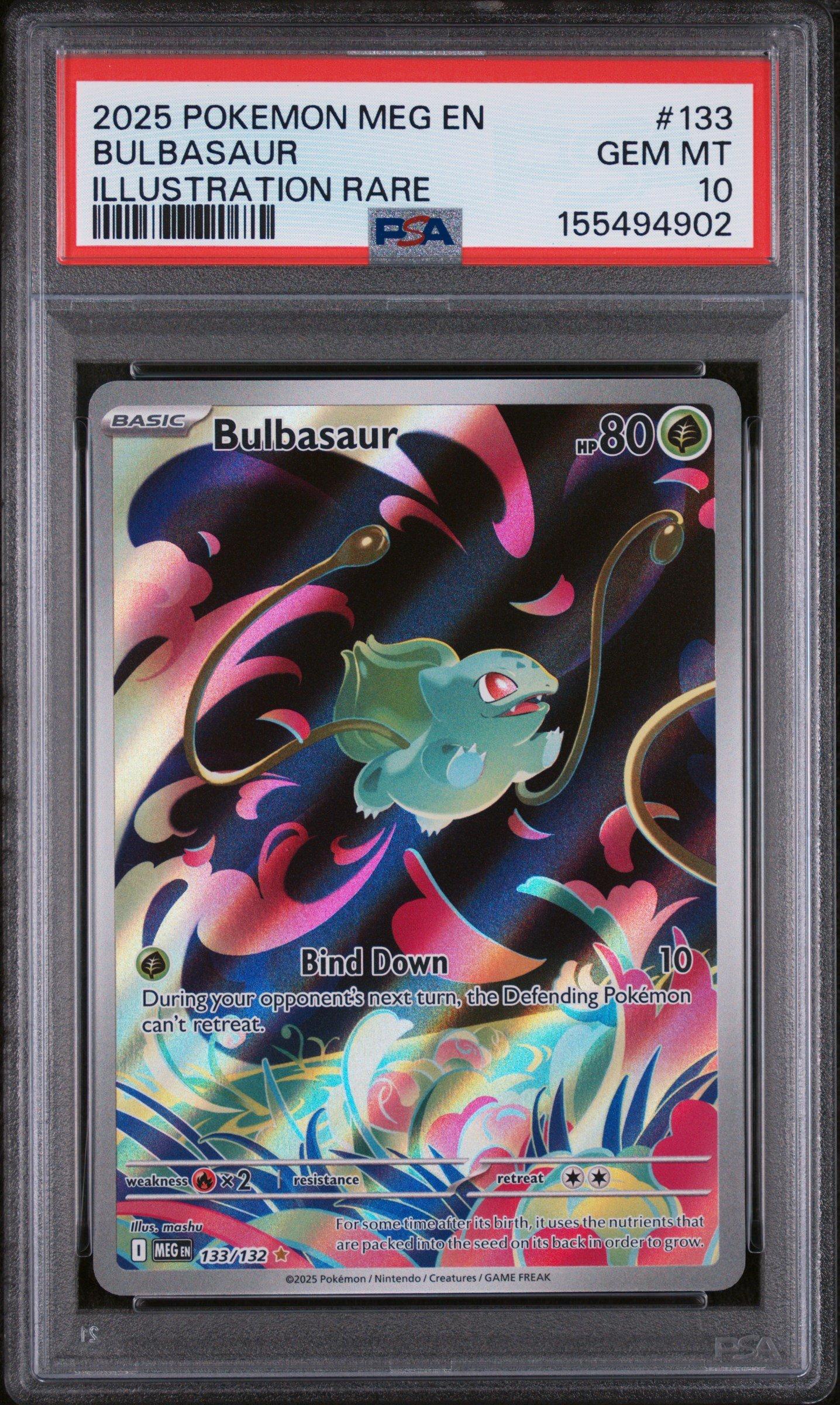 2025 Pokemon Meg En-mega Evolution 133 Bulbasaur Illustration Rare