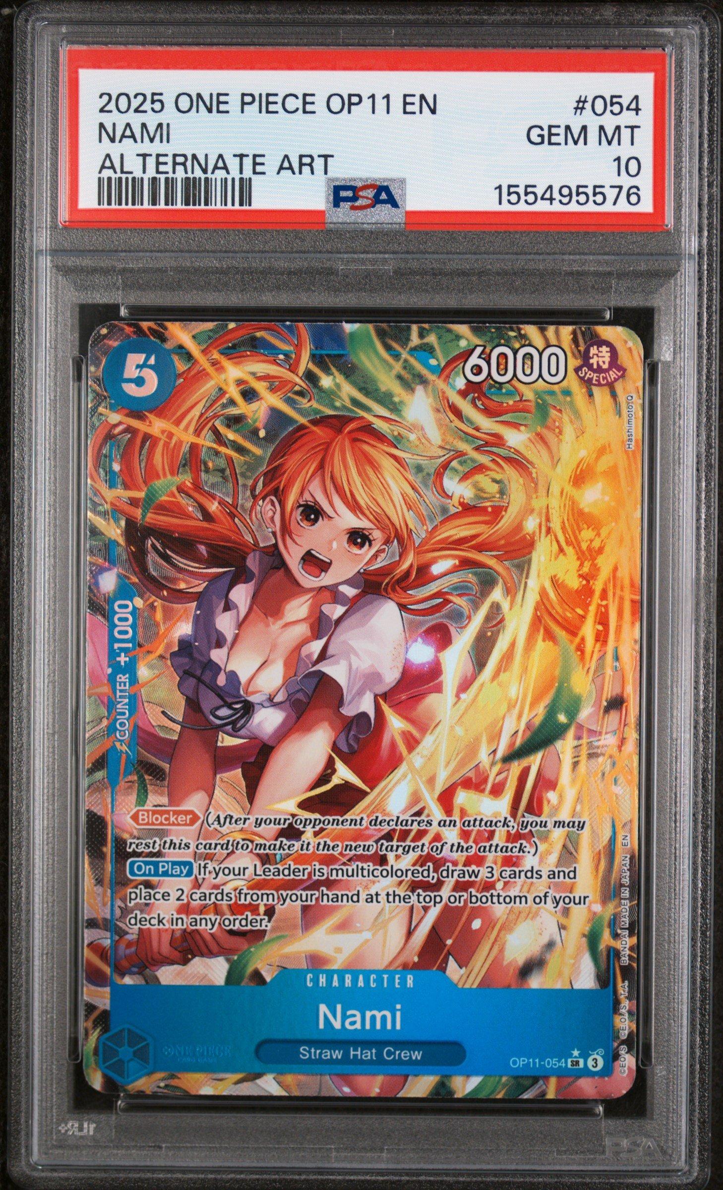 2025 One Piece Op11-a Fist Of Divine Speed 054 Nami Alternate Art