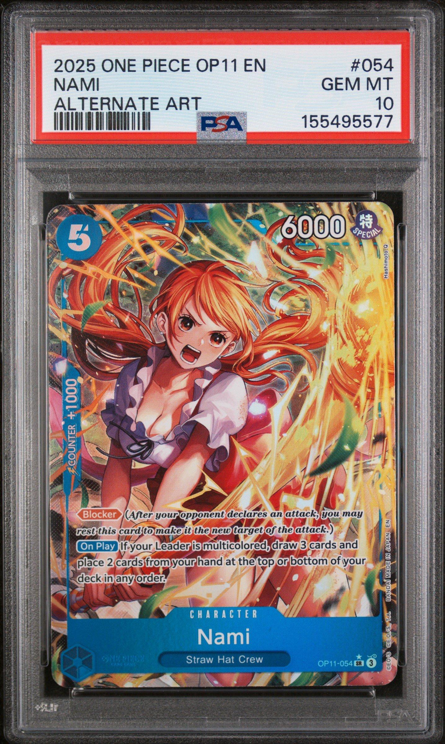 2025 One Piece Op11-a Fist Of Divine Speed 054 Nami Alternate Art