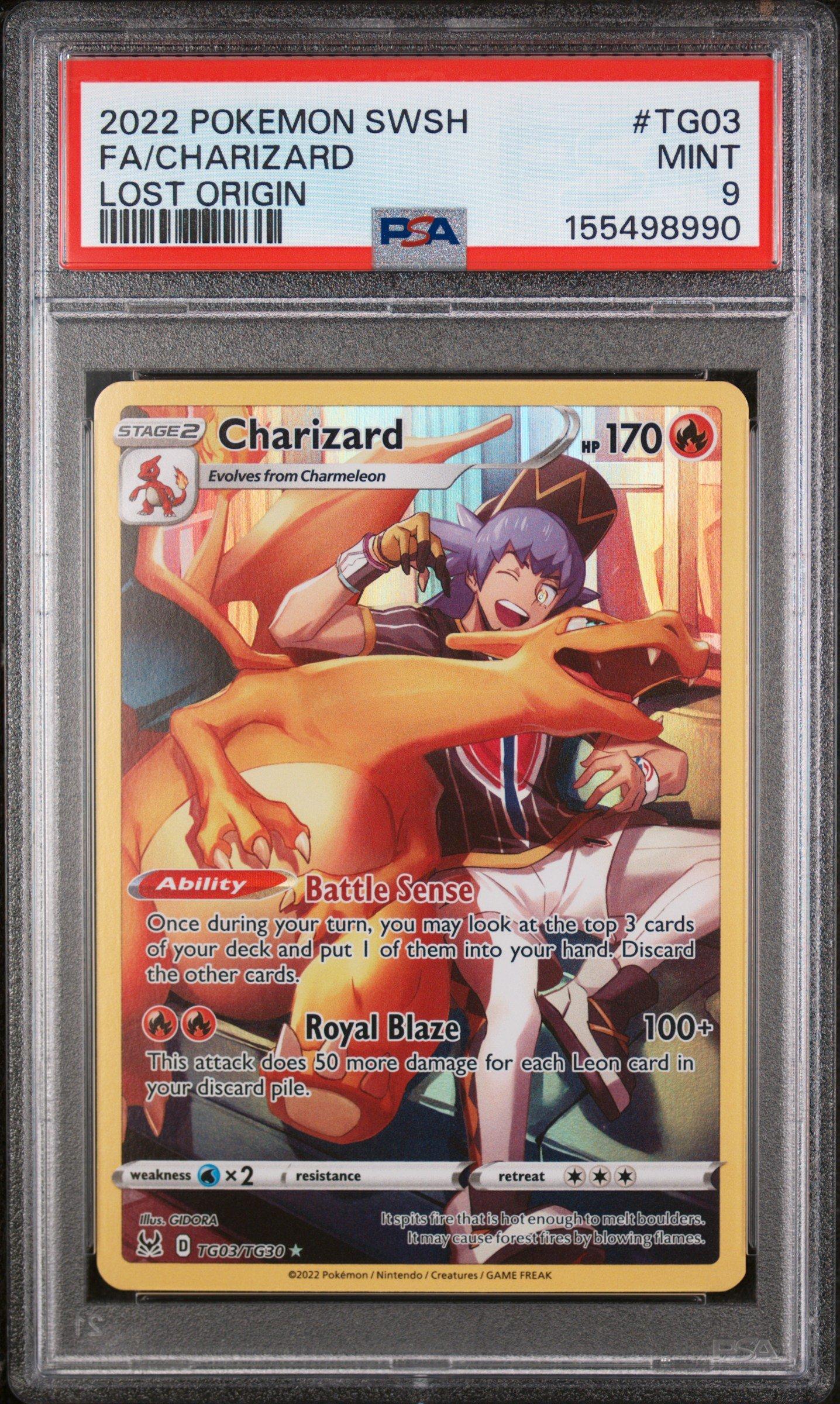 2022 Pokemon Sword & Shield Lost Origin Tg03 Full Art/charizard