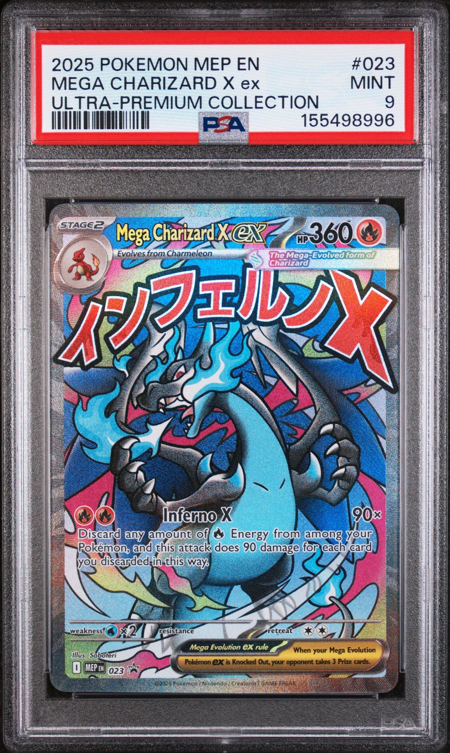 2025 Pokemon Mep En-me Black Star Promo 023 Mega Charizard X Ex