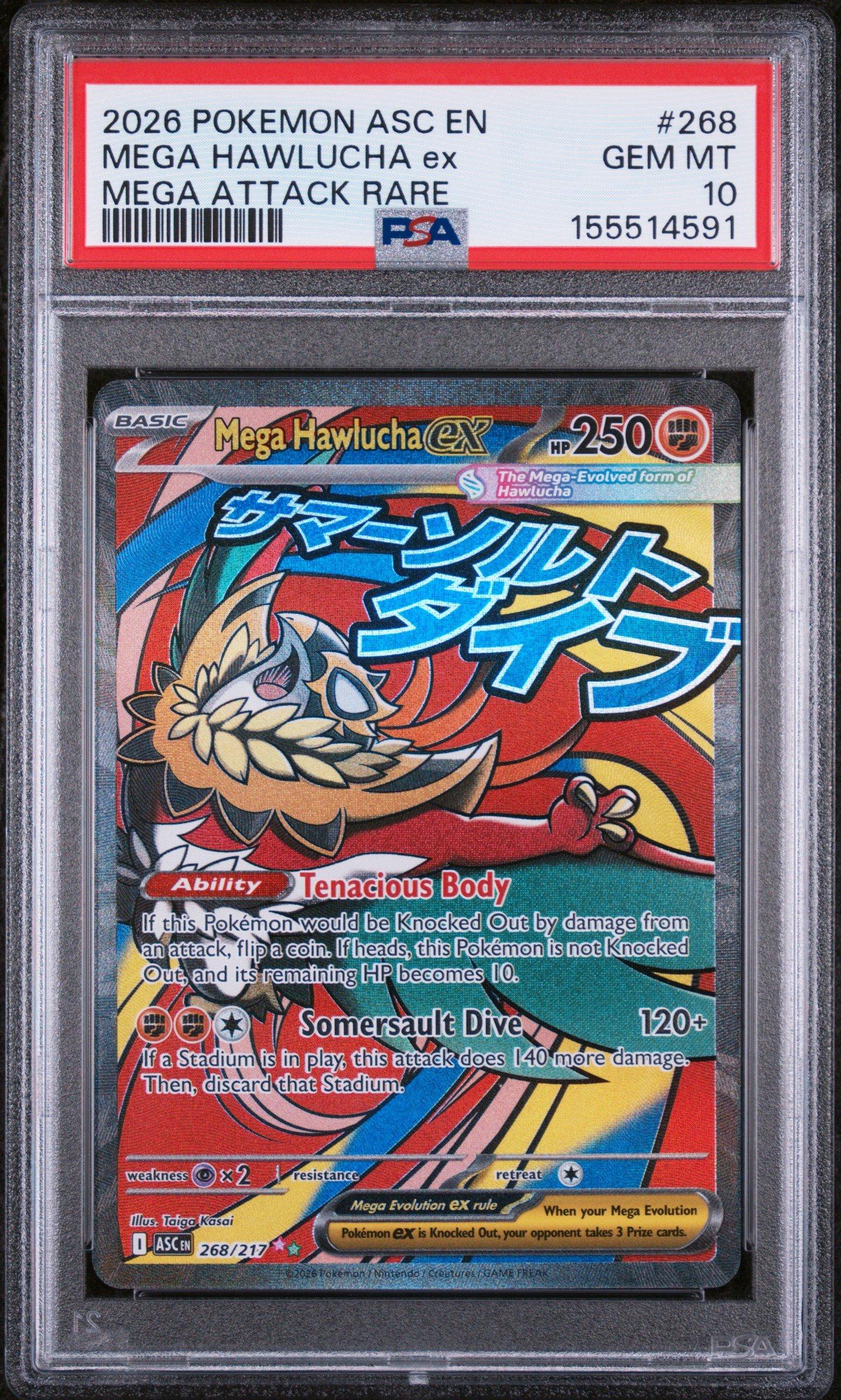 2026 Pokemon Asc En-ascended Heroes 268 Mega Hawlucha Ex Mega