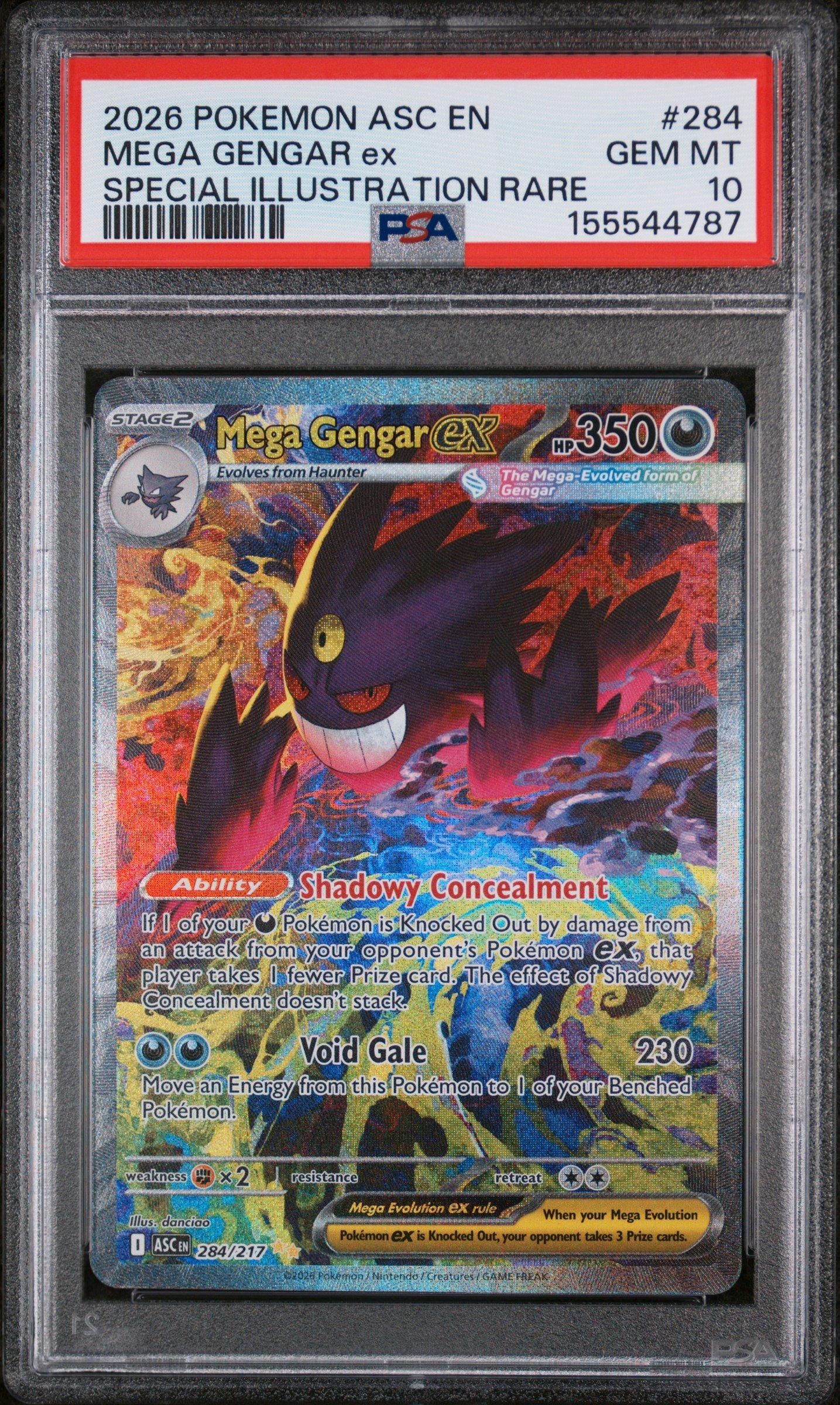 2026 Pokemon Asc En-ascended Heroes 284 Mega Gengar Ex Special